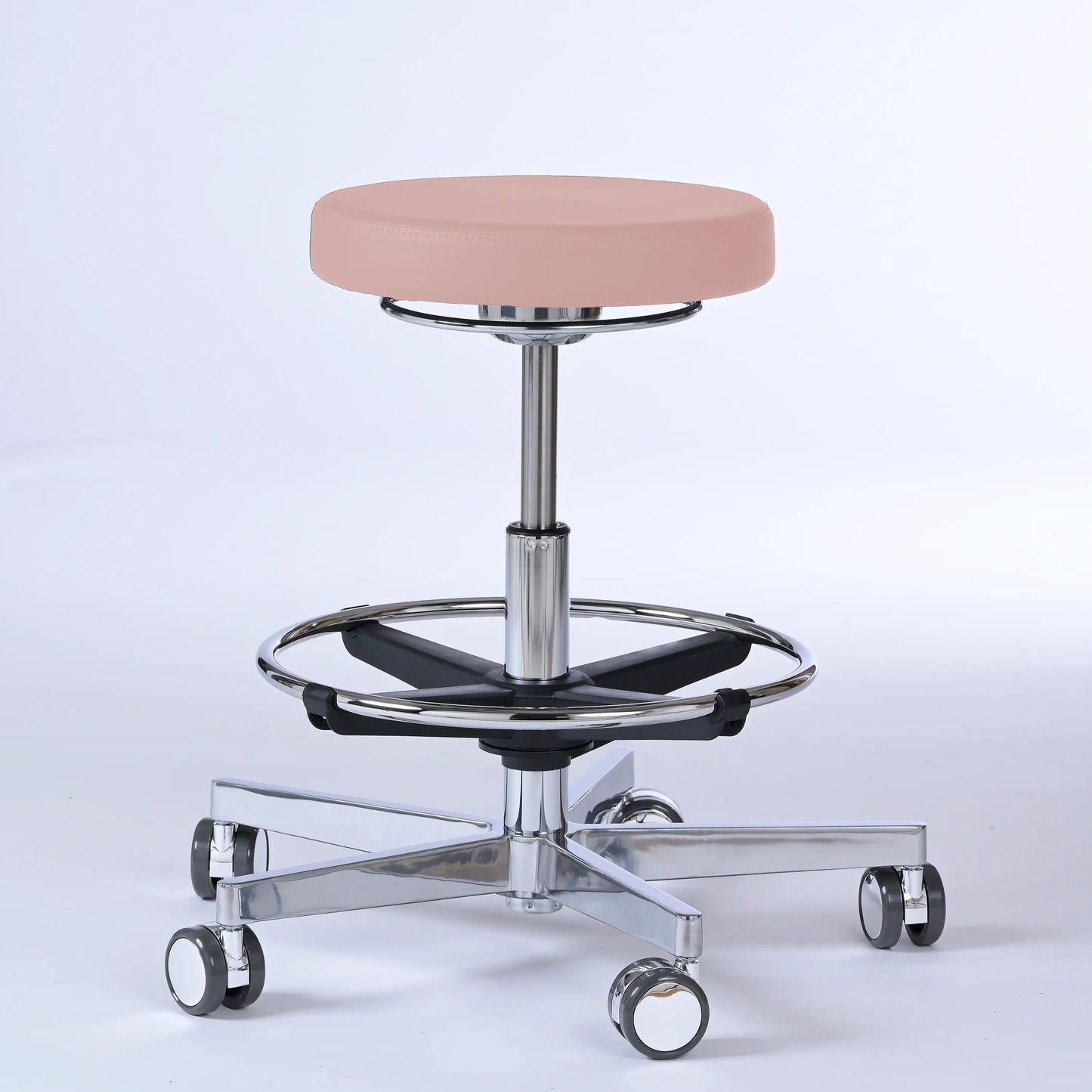 Drehhocker Lantinus – Gestell chrom mit Rollen - - Activeform