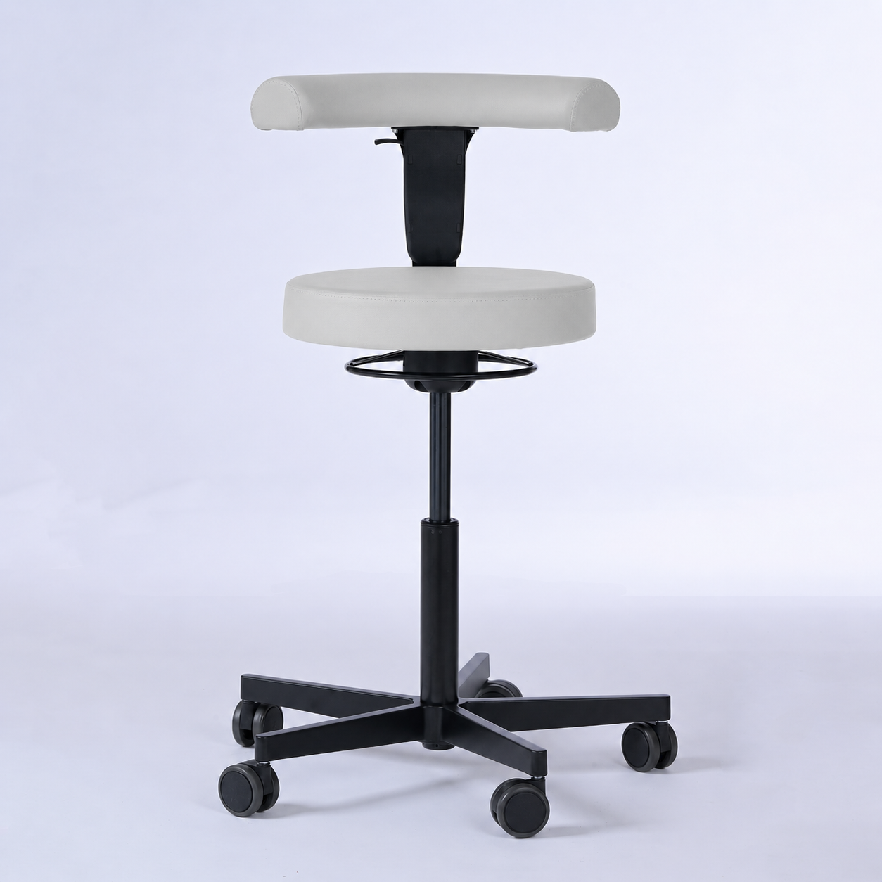 Drehhocker mit Rückenlehne und Rollen | Lantinus - - Activeform