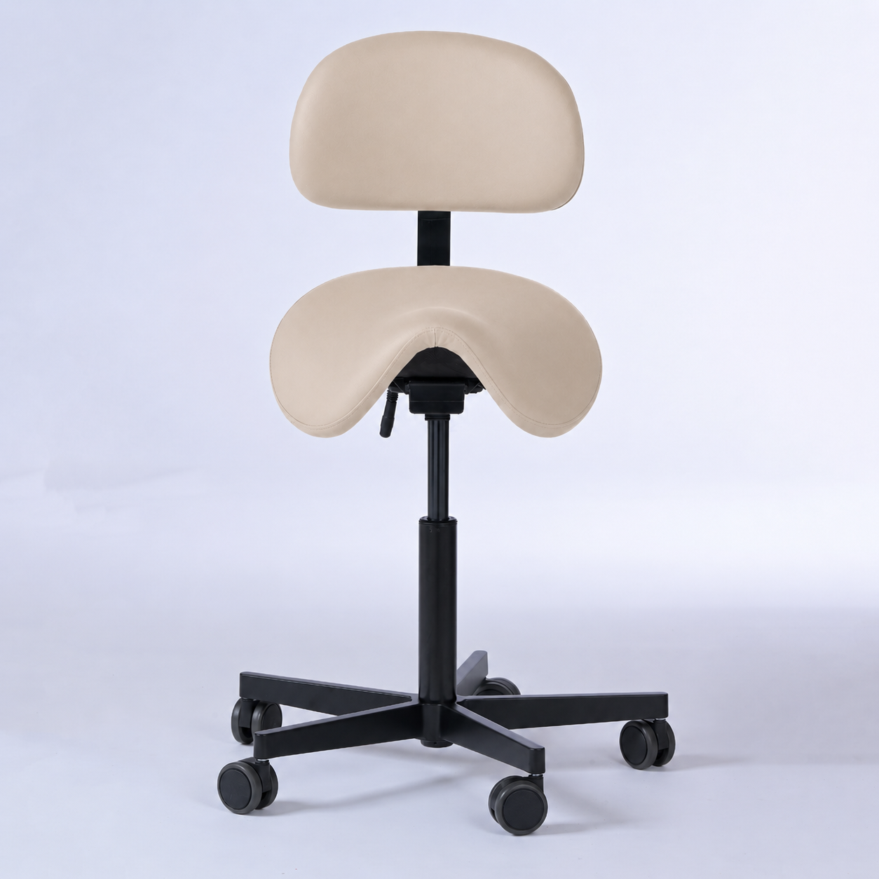 Sattelhocker Garwin mit Rückenlehne und Rollen - - Activeform