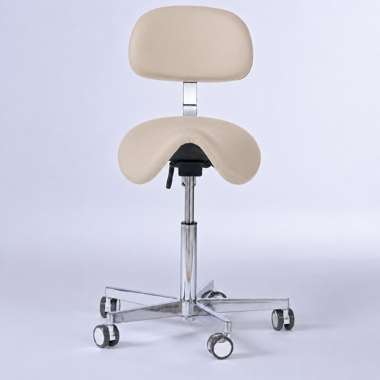 Sattelhocker Garwin mit Rückenlehne und Rollen - - Activeform