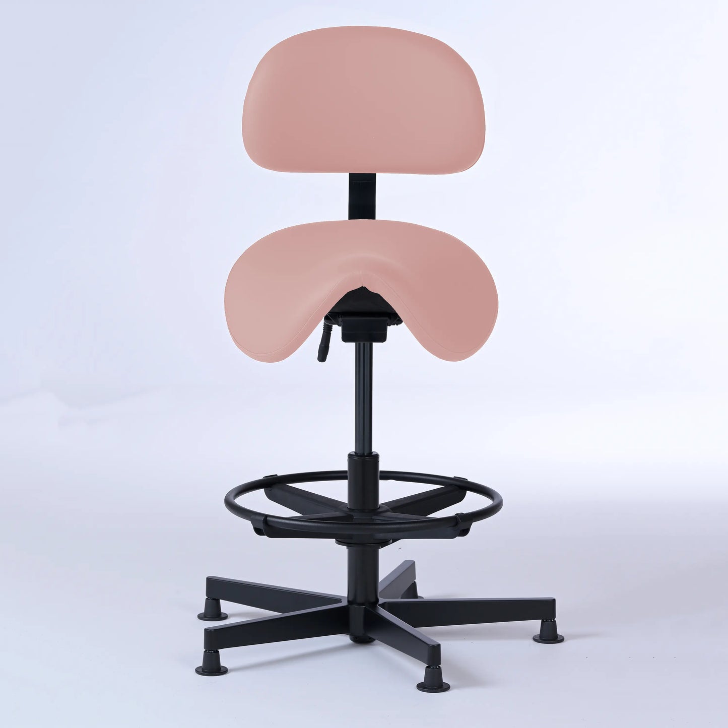 Stehhocker mit Rückenlehne Garwin – Gestell Aluminium mit Gleitern - - Activeform