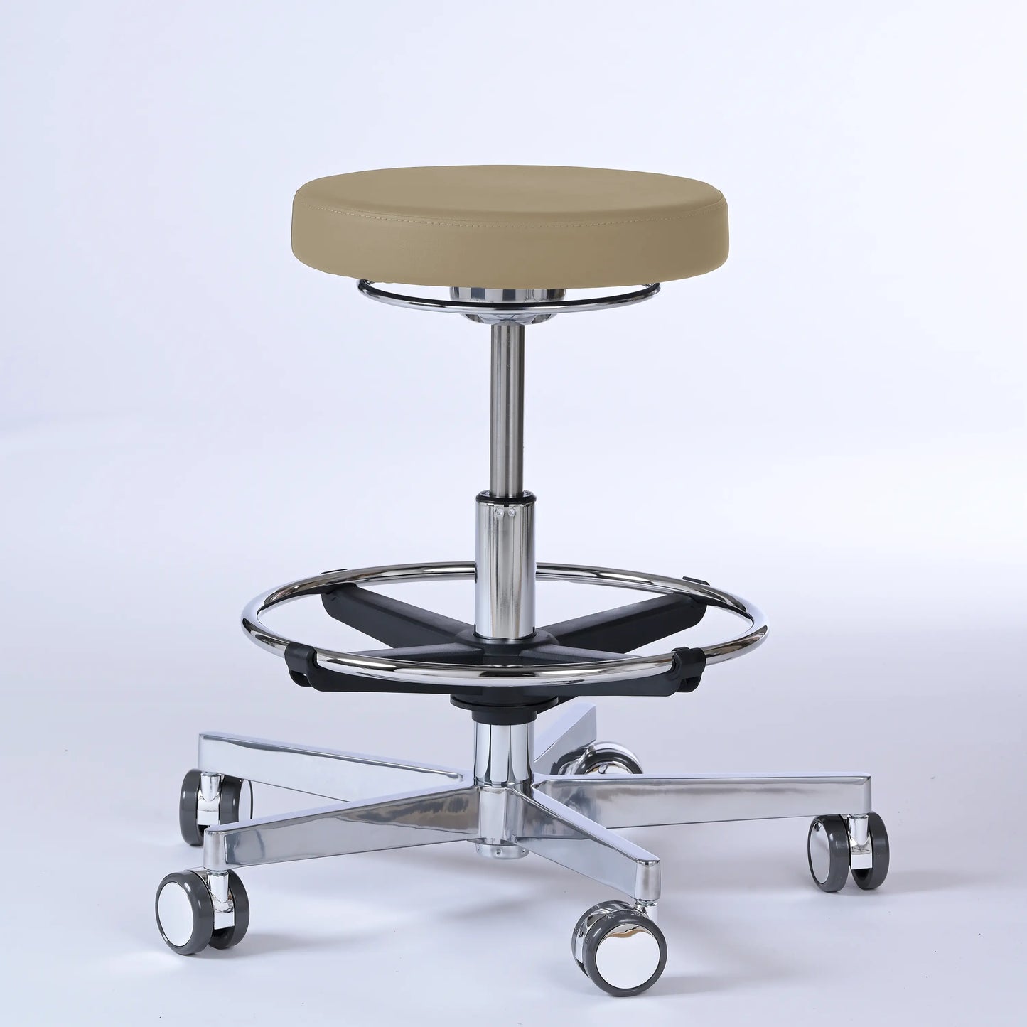 Drehhocker Lantinus – Gestell chrom mit Rollen -  - Activeform