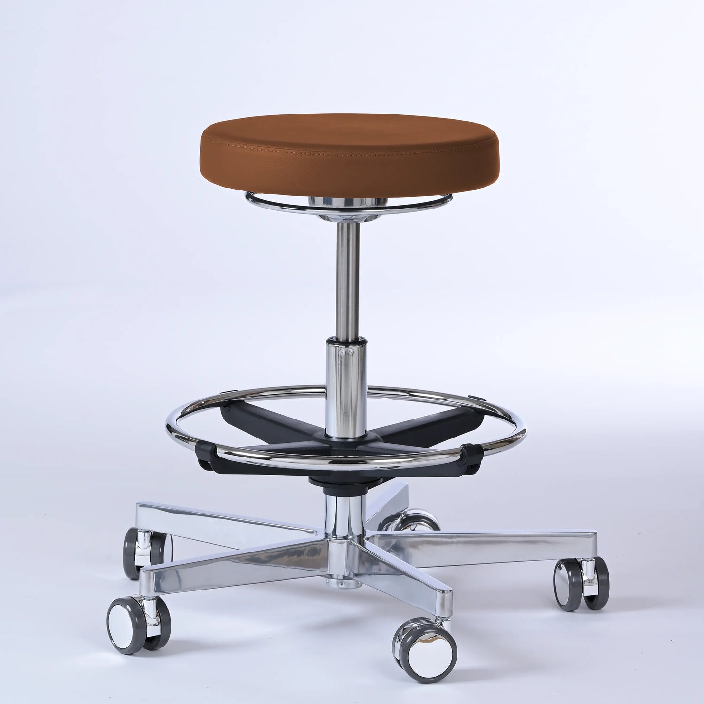 Drehhocker Lantinus – Gestell chrom mit Rollen -  - Activeform