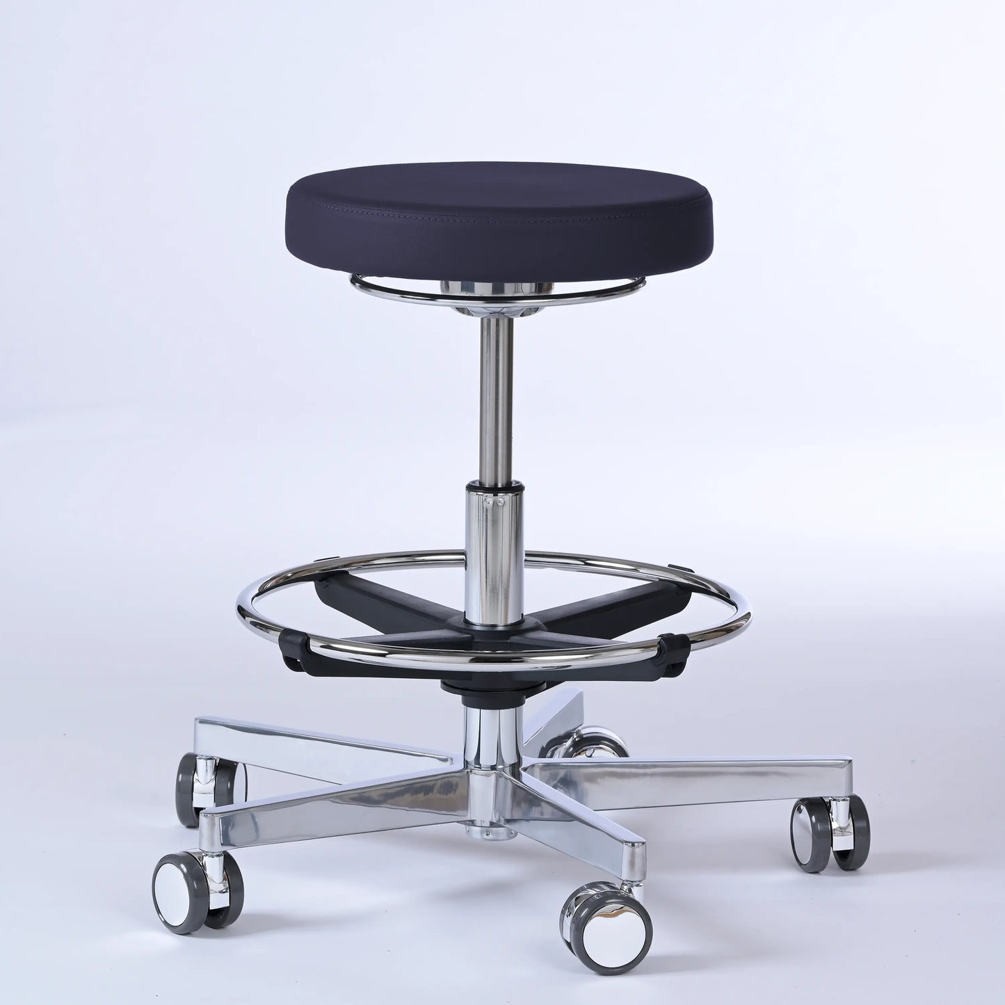 Drehhocker Lantinus – Gestell chrom mit Rollen -  - Activeform