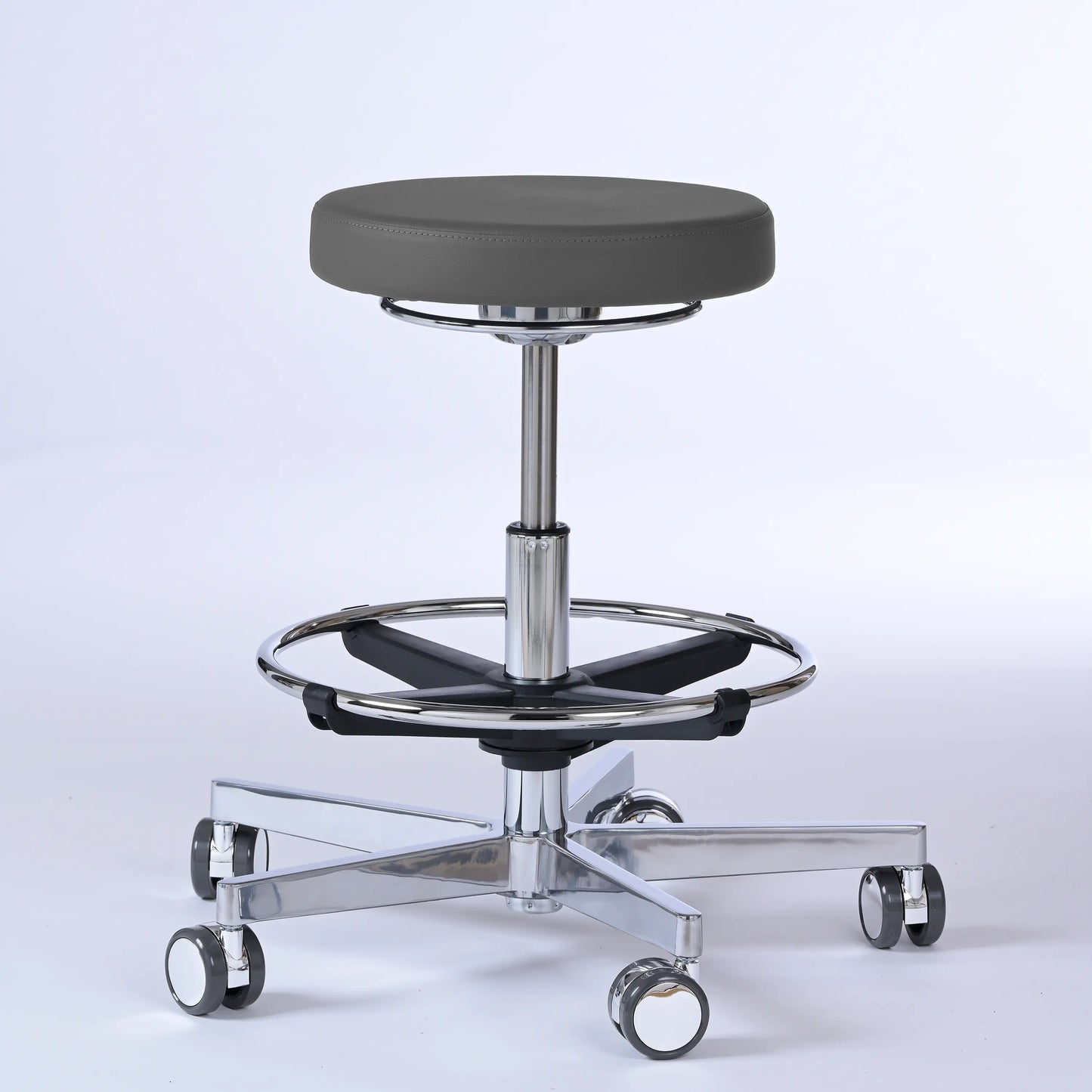 Drehhocker Lantinus – Gestell chrom mit Rollen -  - Activeform