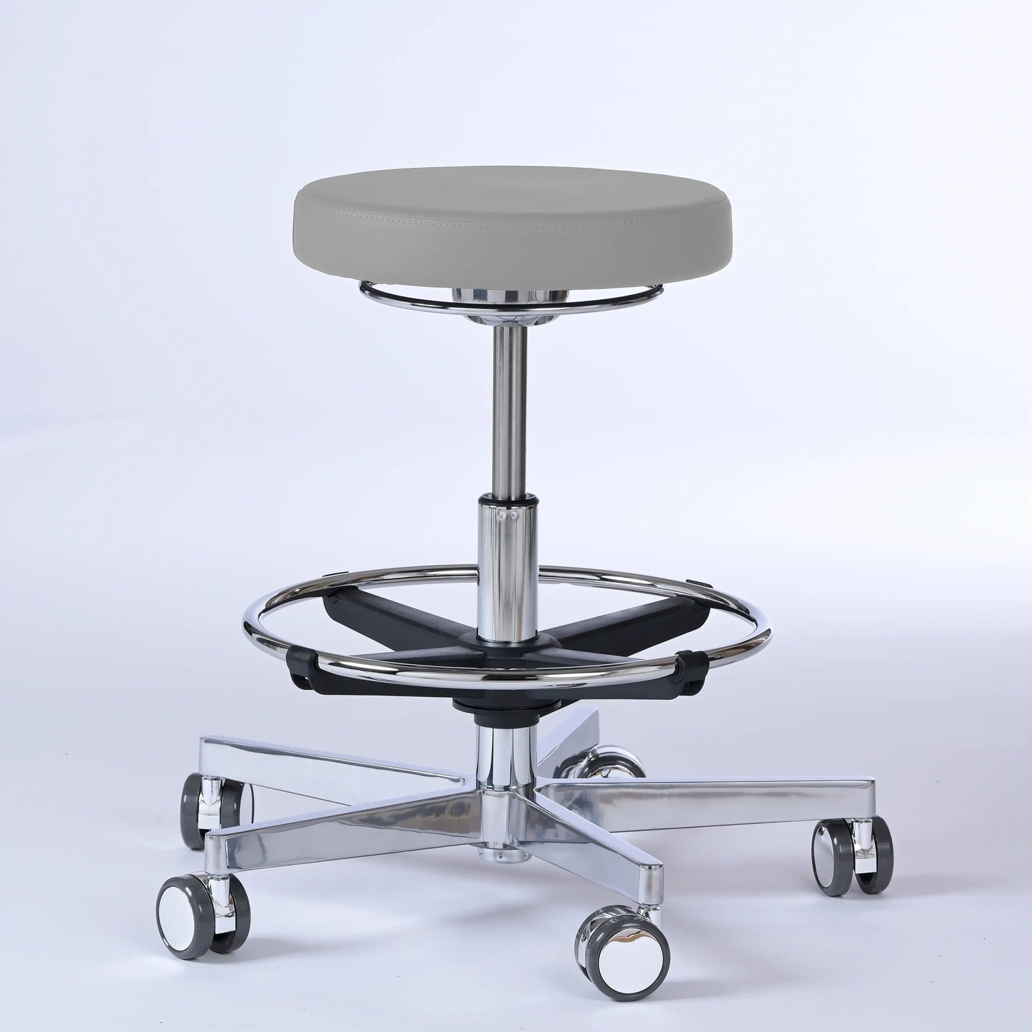 Drehhocker Lantinus – Gestell chrom mit Rollen -  - Activeform