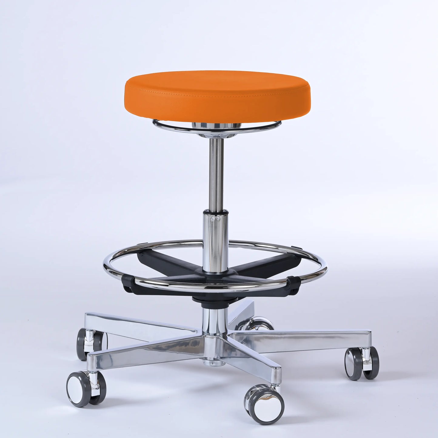 Drehhocker Lantinus – Gestell chrom mit Rollen -  - Activeform
