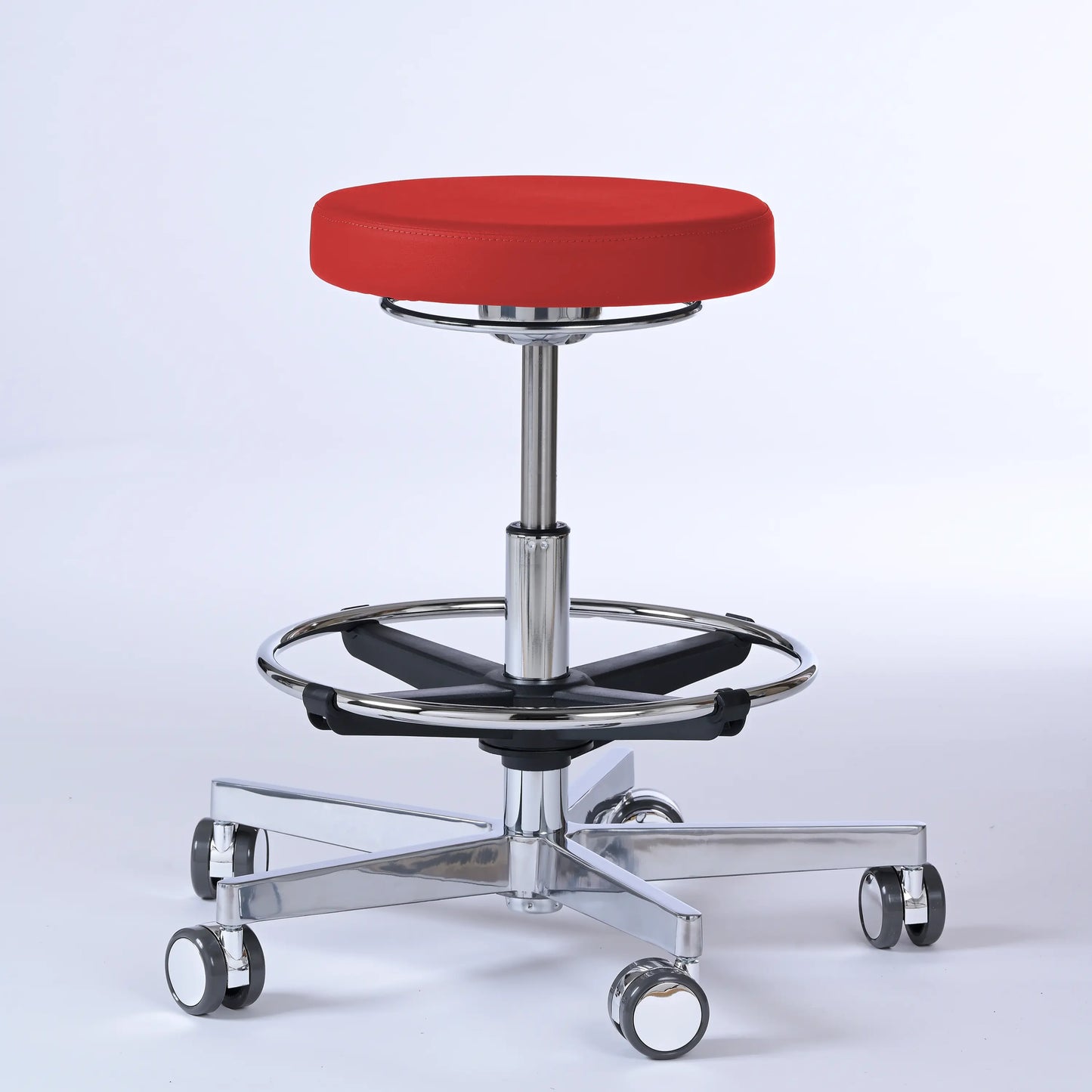Drehhocker Lantinus – Gestell chrom mit Rollen -  - Activeform