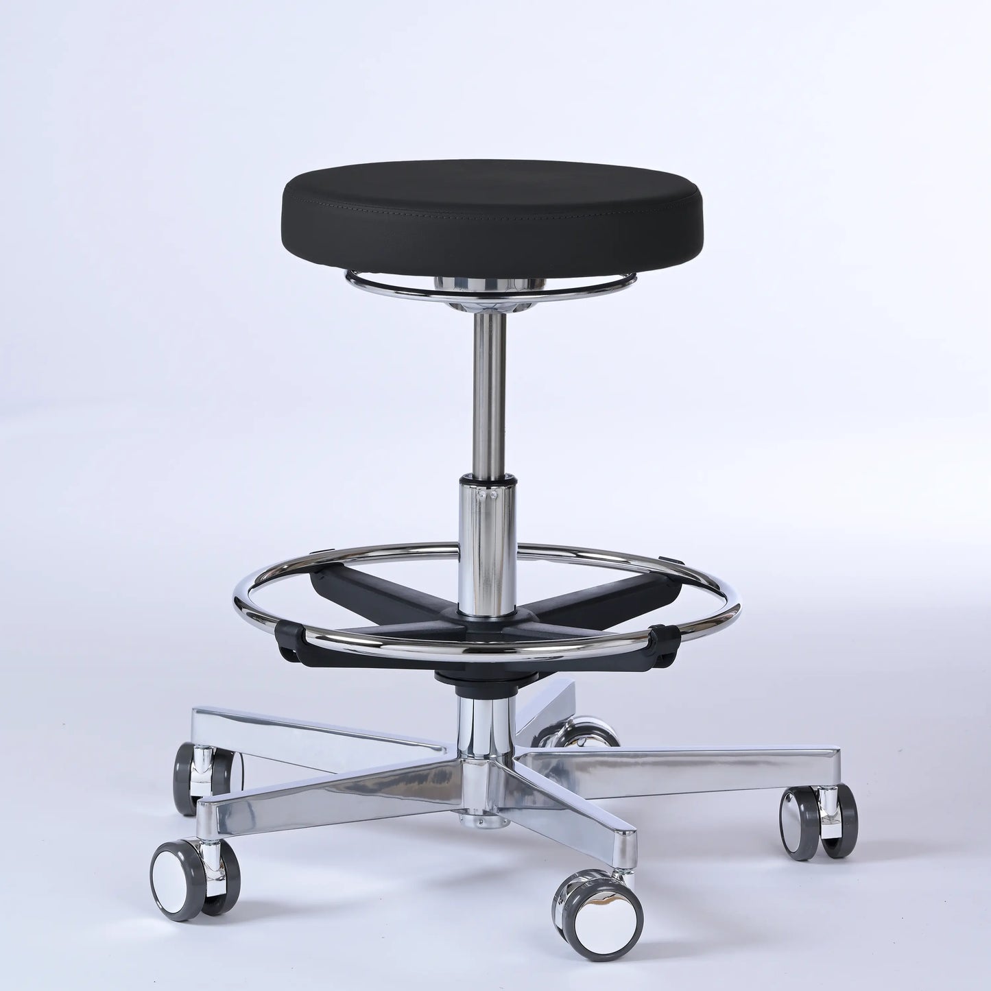 Drehhocker Lantinus – Gestell chrom mit Rollen -  - Activeform