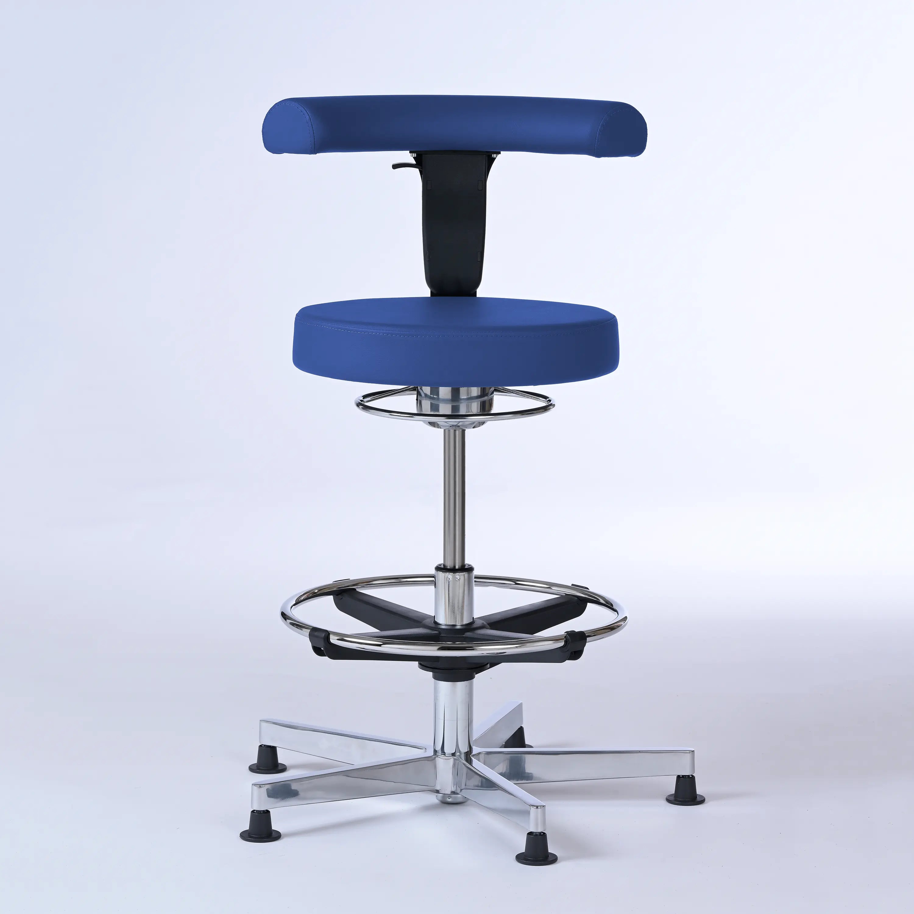 Stehhocker mit Rückenlehne Lantinus – Gestell chrom mit Gleitern -  - Activeform