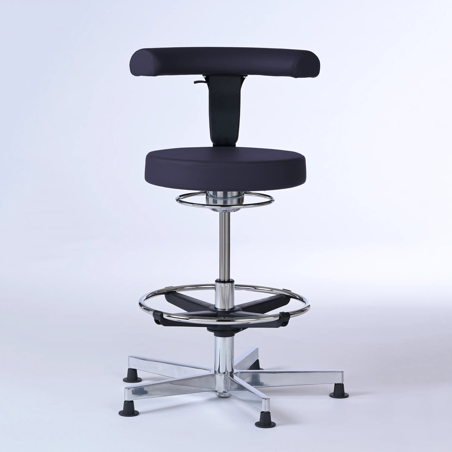 Stehhocker mit Rückenlehne Lantinus – Gestell chrom mit Gleitern -  - Activeform