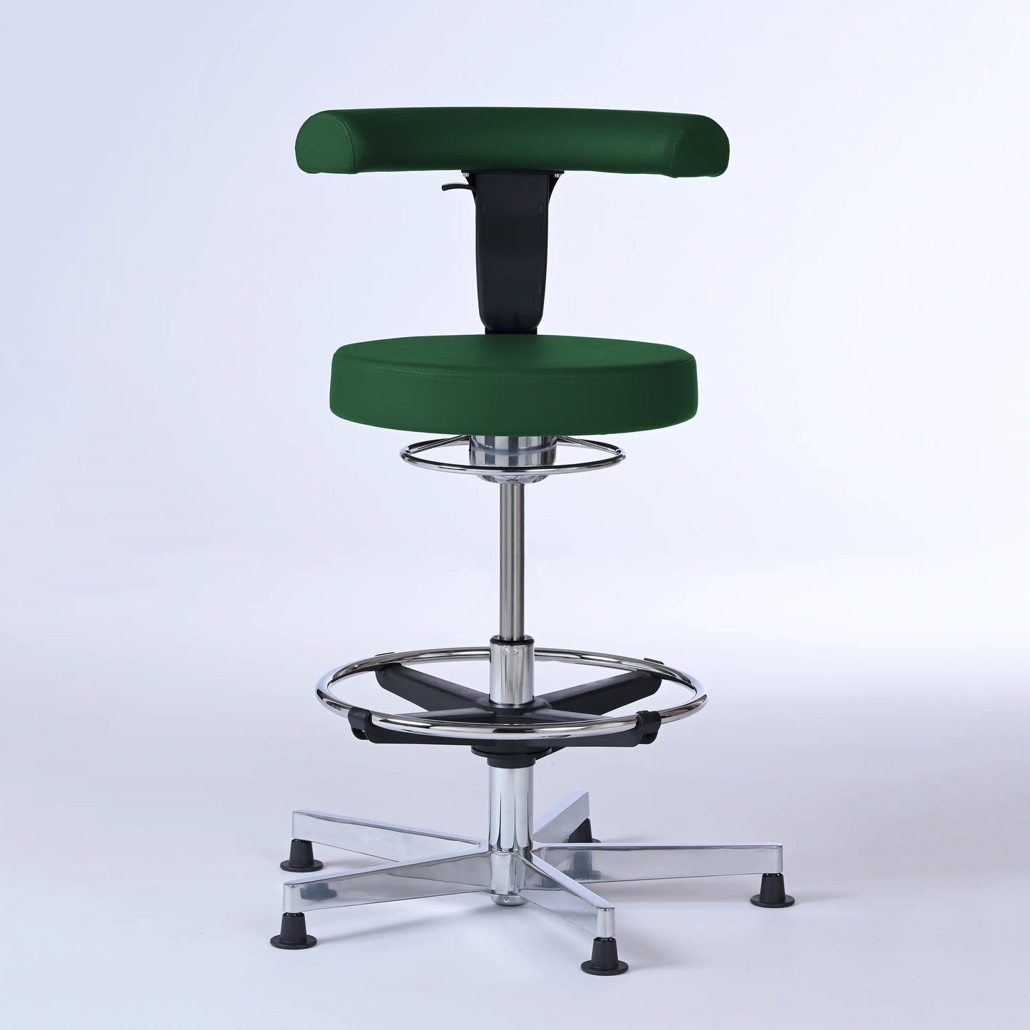 Stehhocker mit Rückenlehne Lantinus – Gestell chrom mit Gleitern -  - Activeform