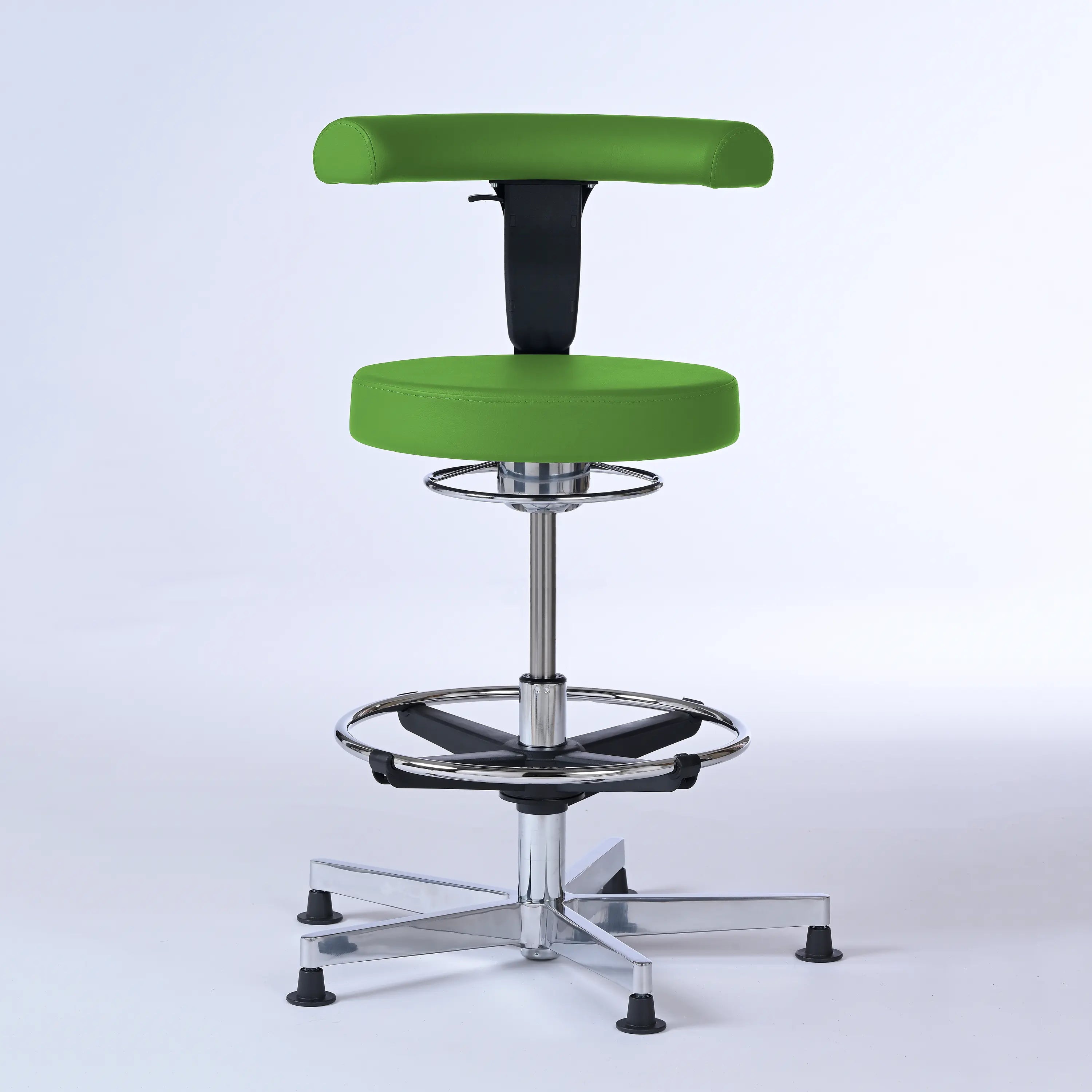 Stehhocker mit Rückenlehne Lantinus – Gestell chrom mit Gleitern -  - Activeform
