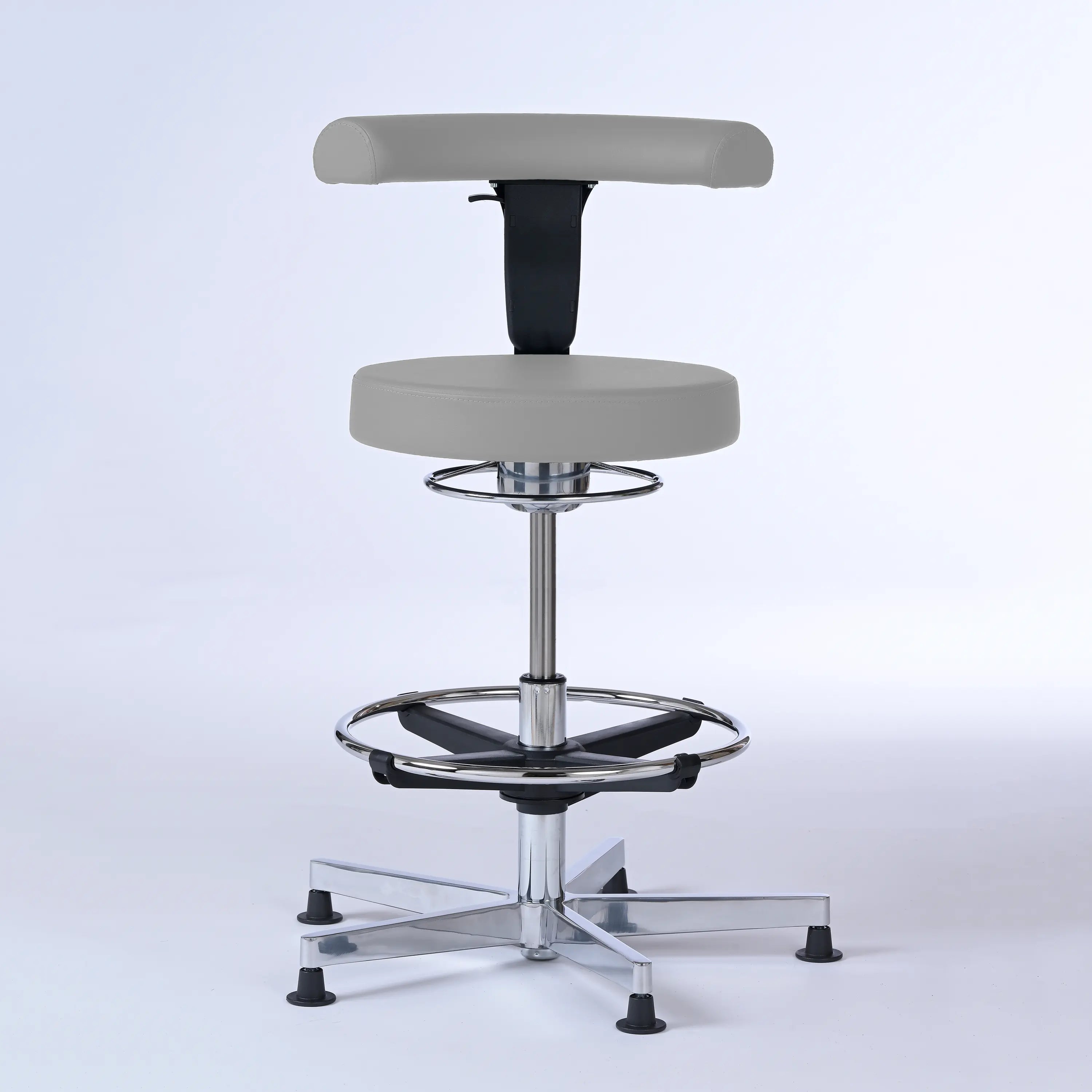 Stehhocker mit Rückenlehne Lantinus – Gestell chrom mit Gleitern -  - Activeform