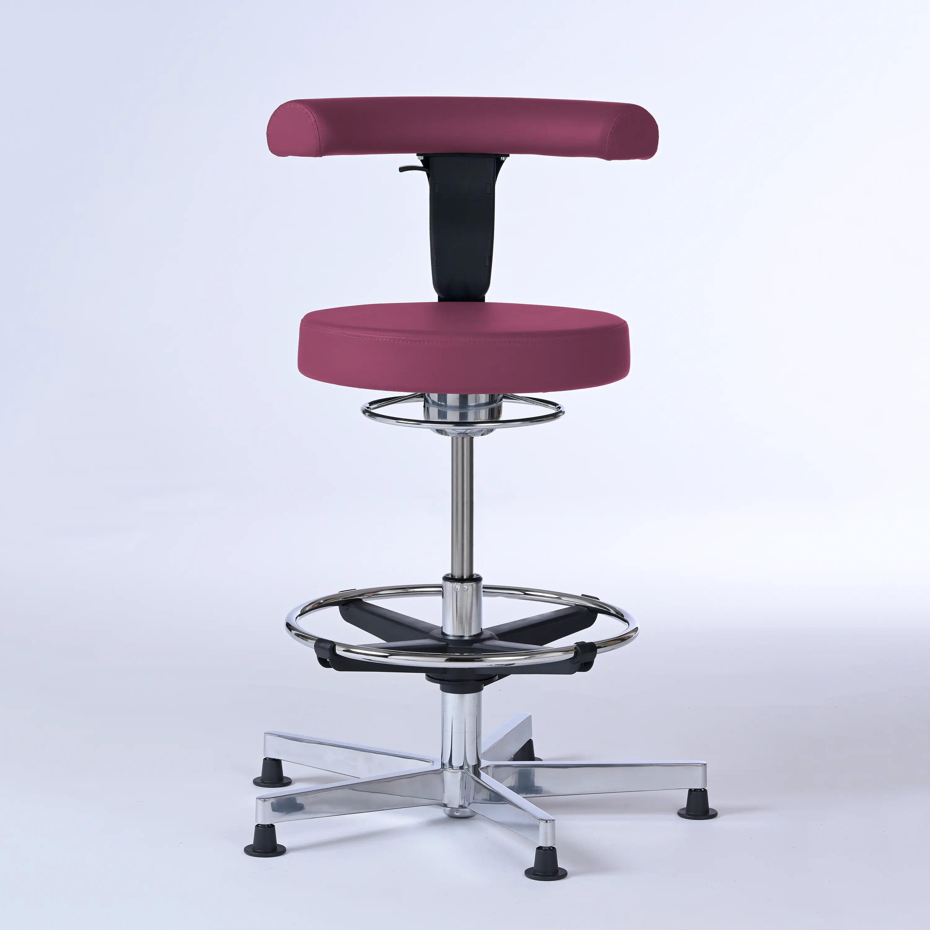 Stehhocker mit Rückenlehne Lantinus – Gestell chrom mit Gleitern -  - Activeform