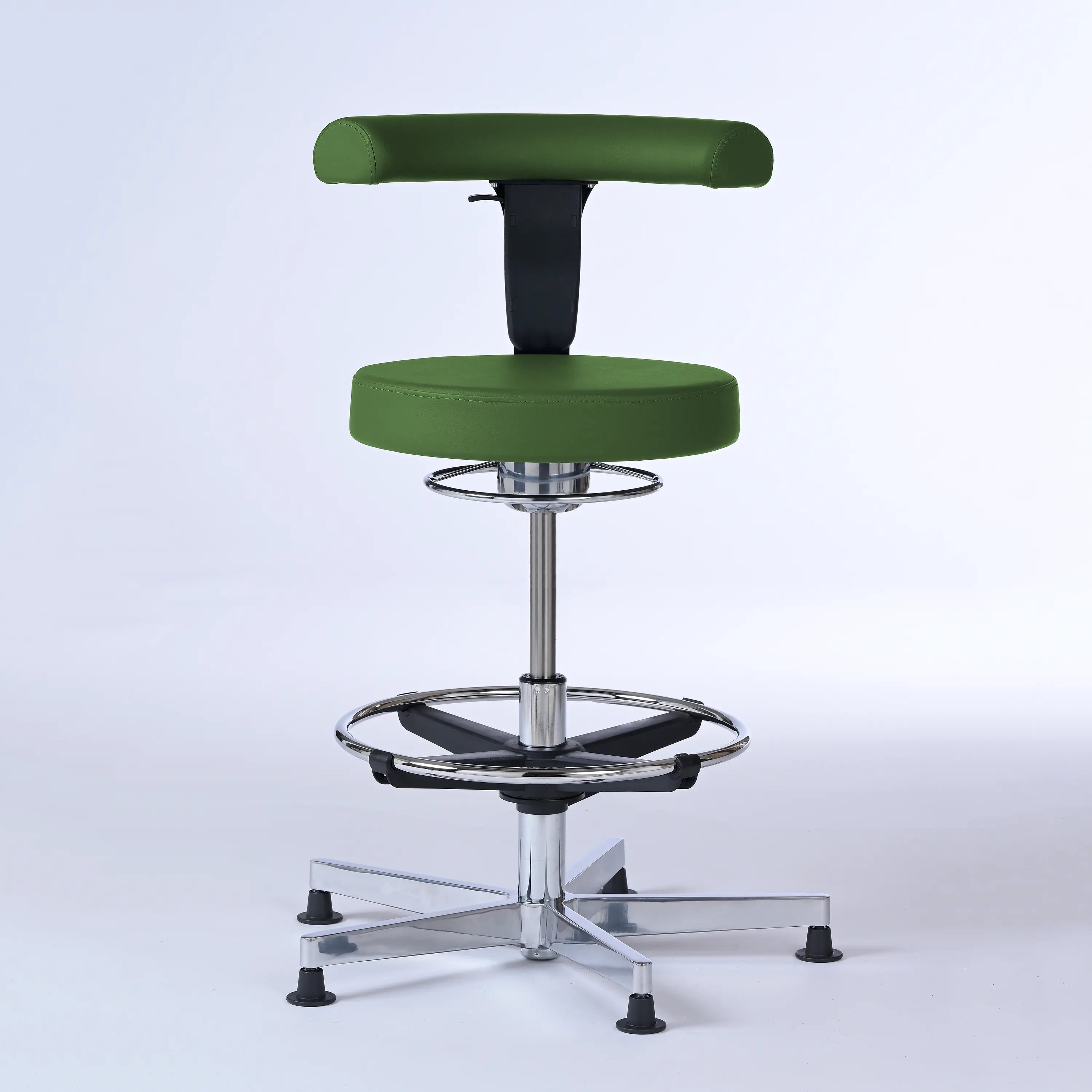 Stehhocker mit Rückenlehne Lantinus – Gestell chrom mit Gleitern -  - Activeform