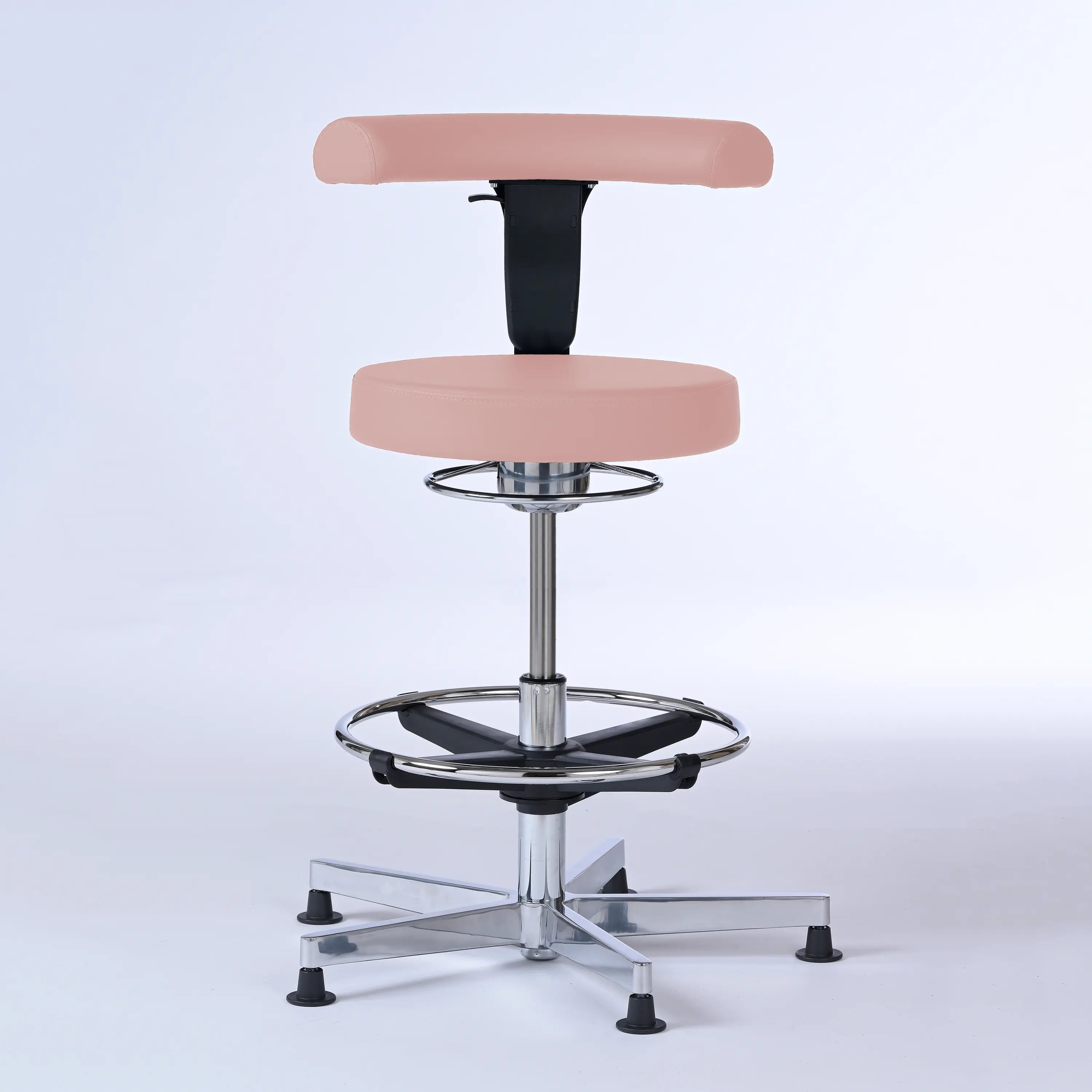 Stehhocker mit Rückenlehne Lantinus – Gestell chrom mit Gleitern -  - Activeform