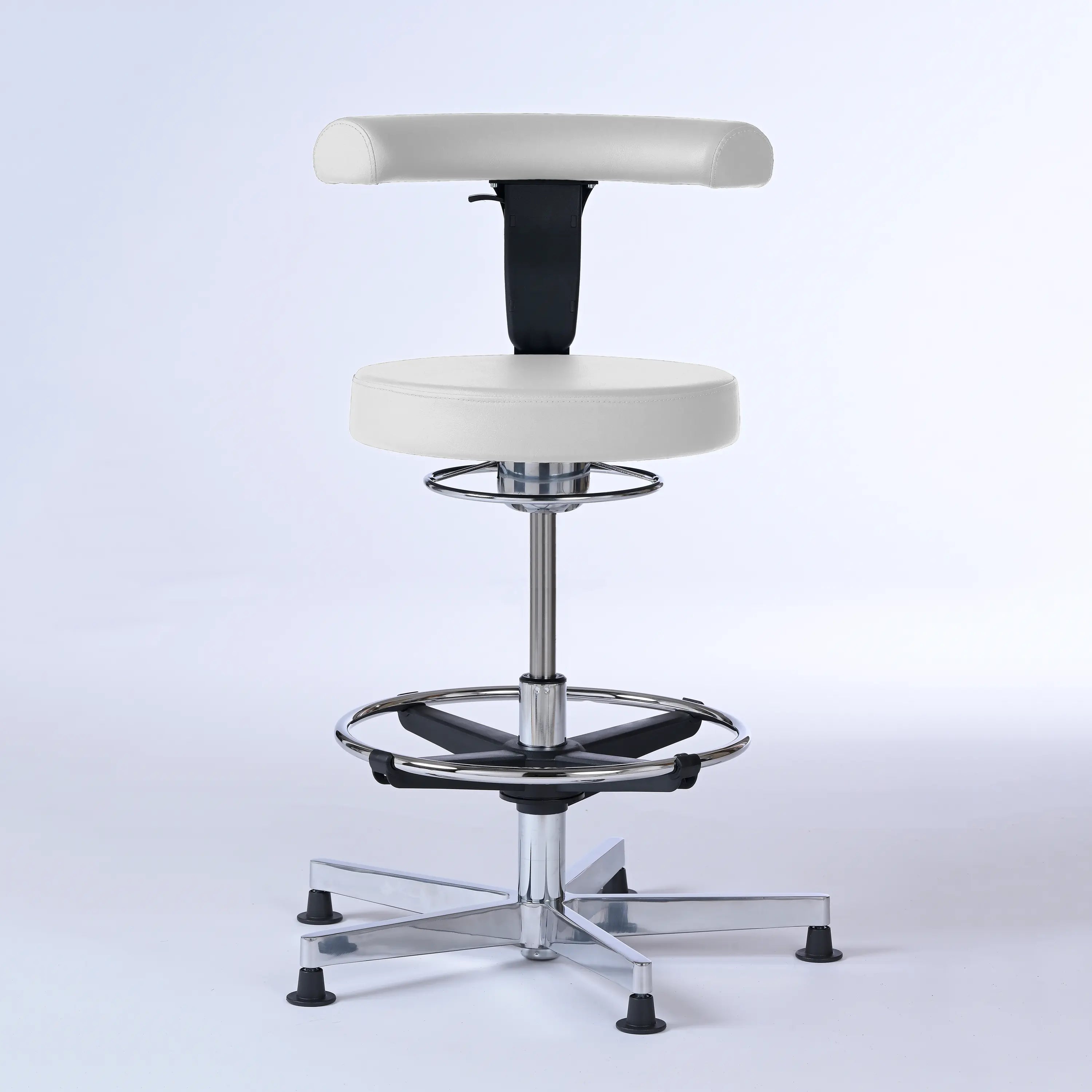 Stehhocker mit Rückenlehne Lantinus – Gestell chrom mit Gleitern -  - Activeform