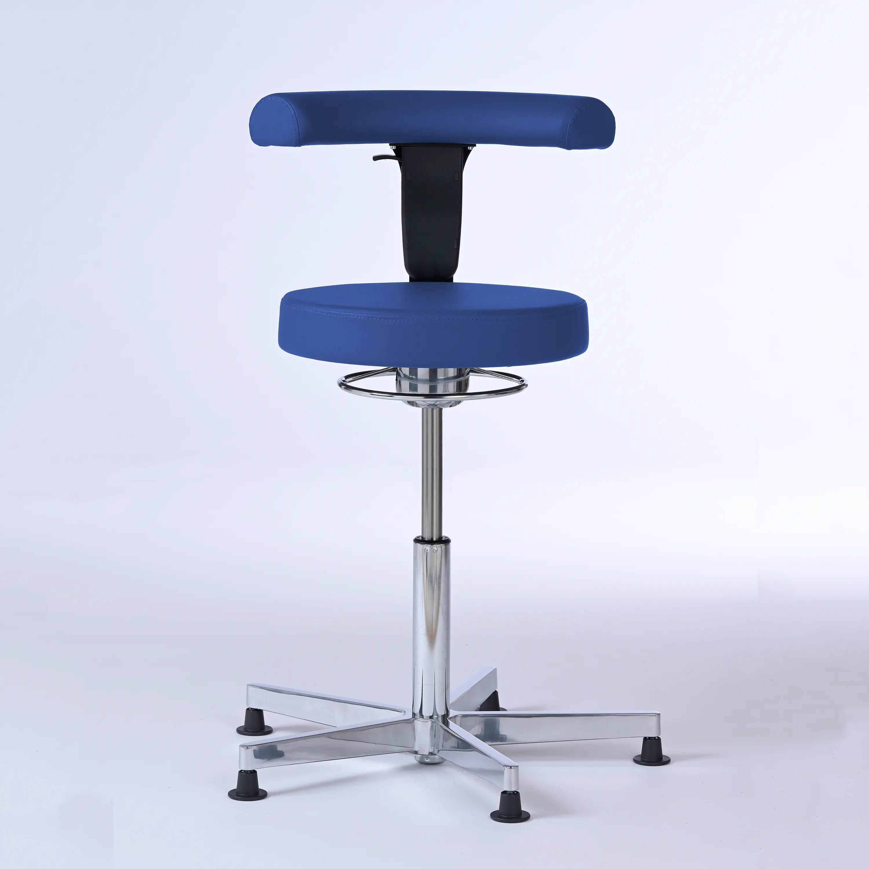 Stehhocker mit Rückenlehne Lantinus – Gestell chrom mit Gleitern -  - Activeform