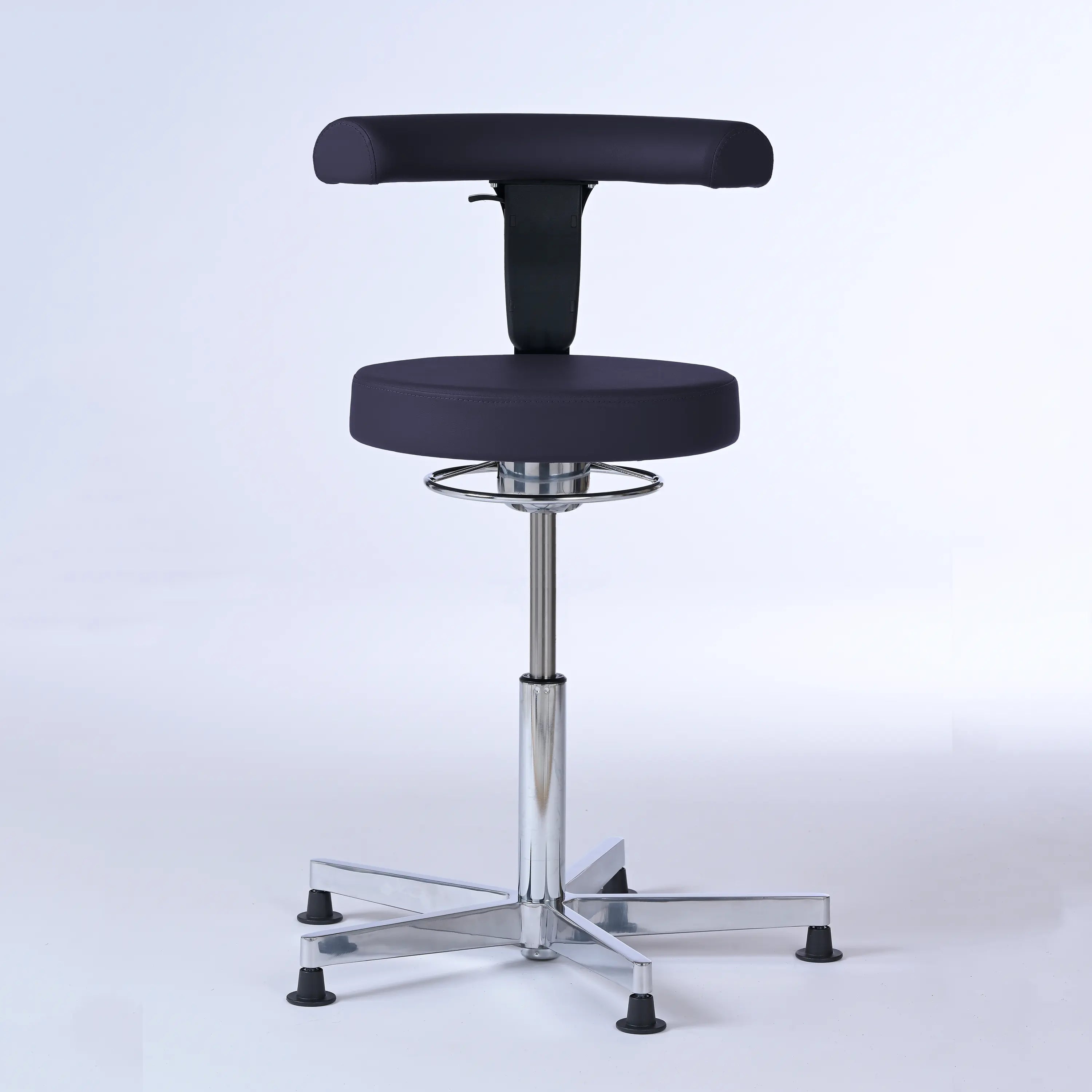 Stehhocker mit Rückenlehne Lantinus – Gestell chrom mit Gleitern -  - Activeform