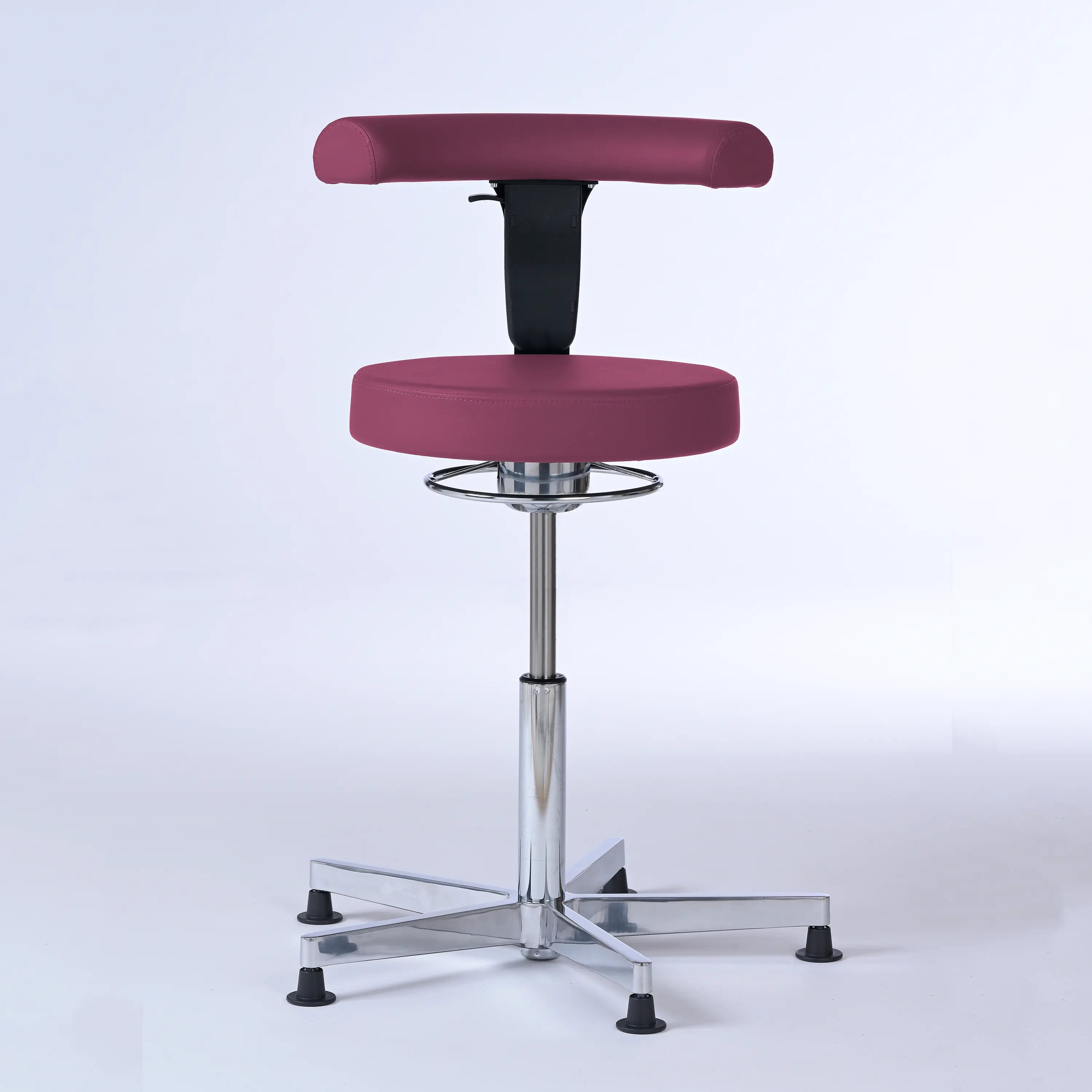 Stehhocker mit Rückenlehne Lantinus – Gestell chrom mit Gleitern -  - Activeform