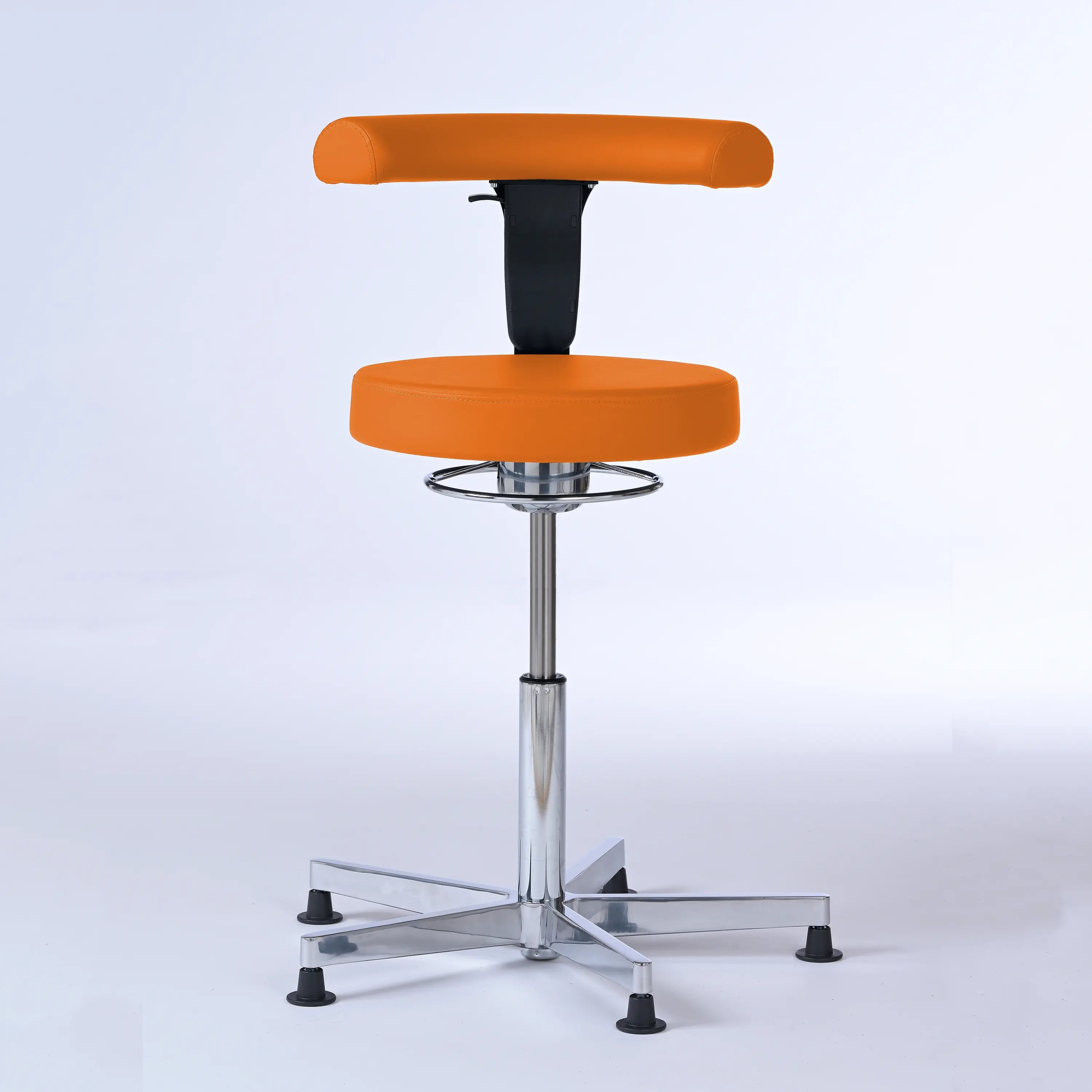 Stehhocker mit Rückenlehne Lantinus – Gestell chrom mit Gleitern -  - Activeform