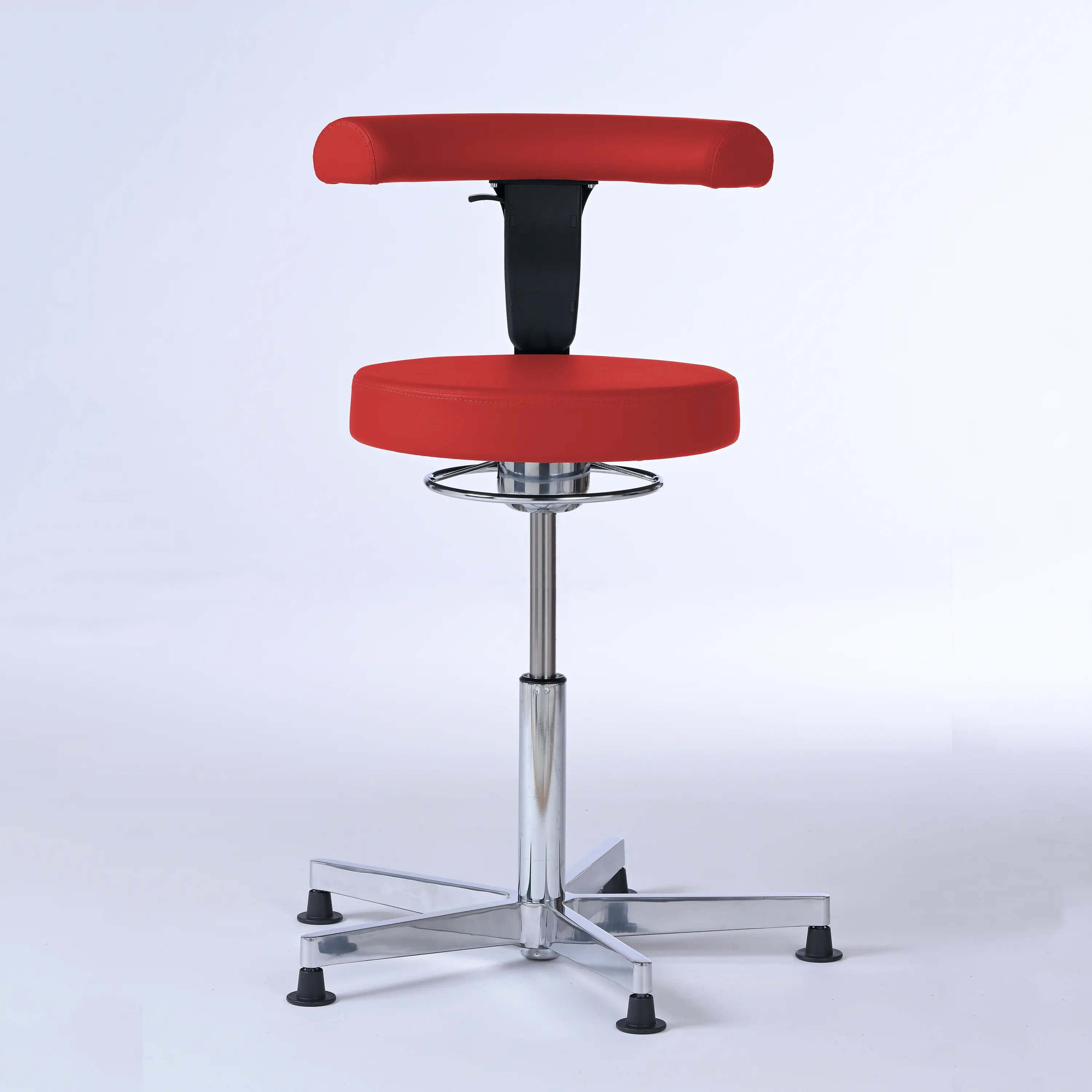Stehhocker mit Rückenlehne Lantinus – Gestell chrom mit Gleitern -  - Activeform