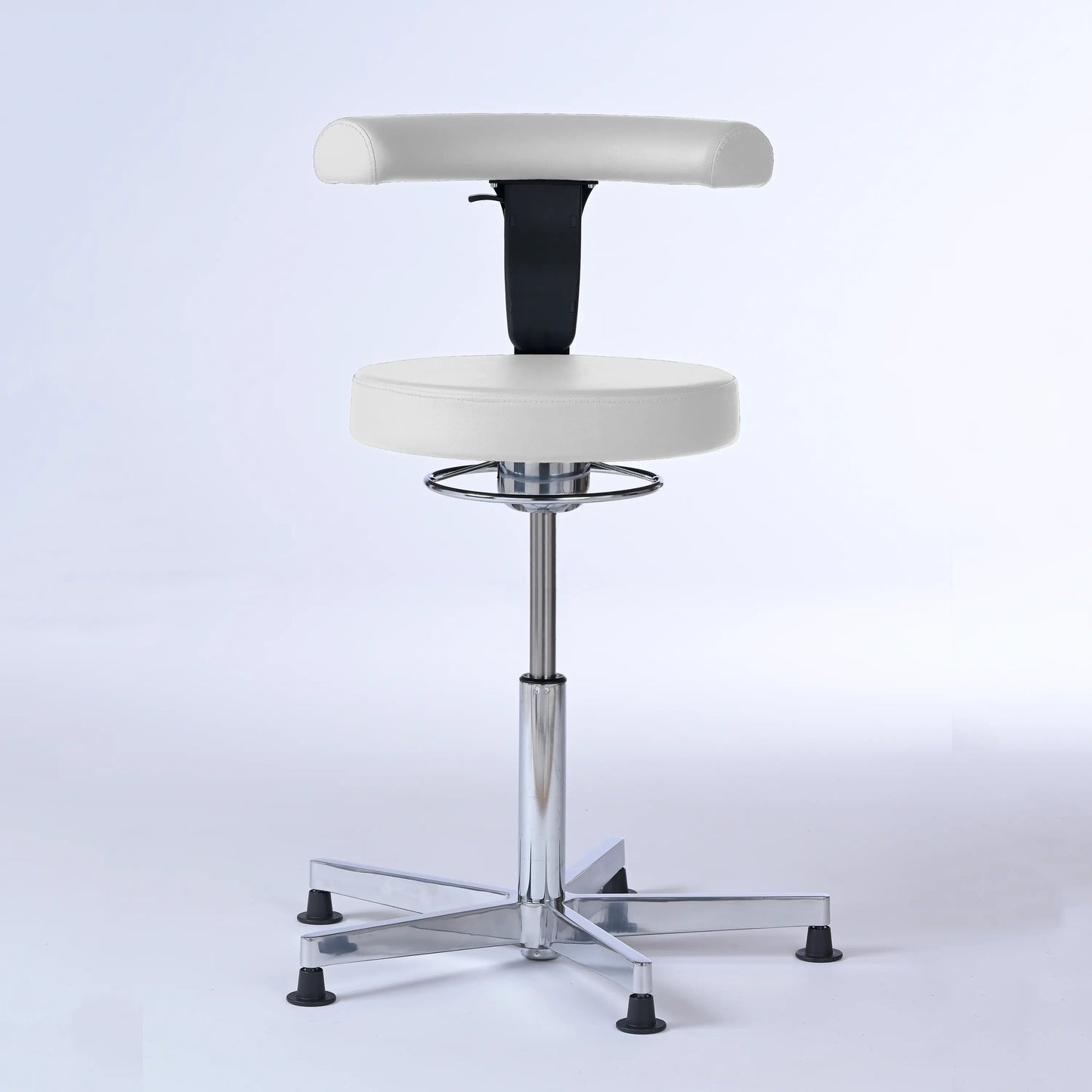 Stehhocker mit Rückenlehne Lantinus – Gestell chrom mit Gleitern -  - Activeform