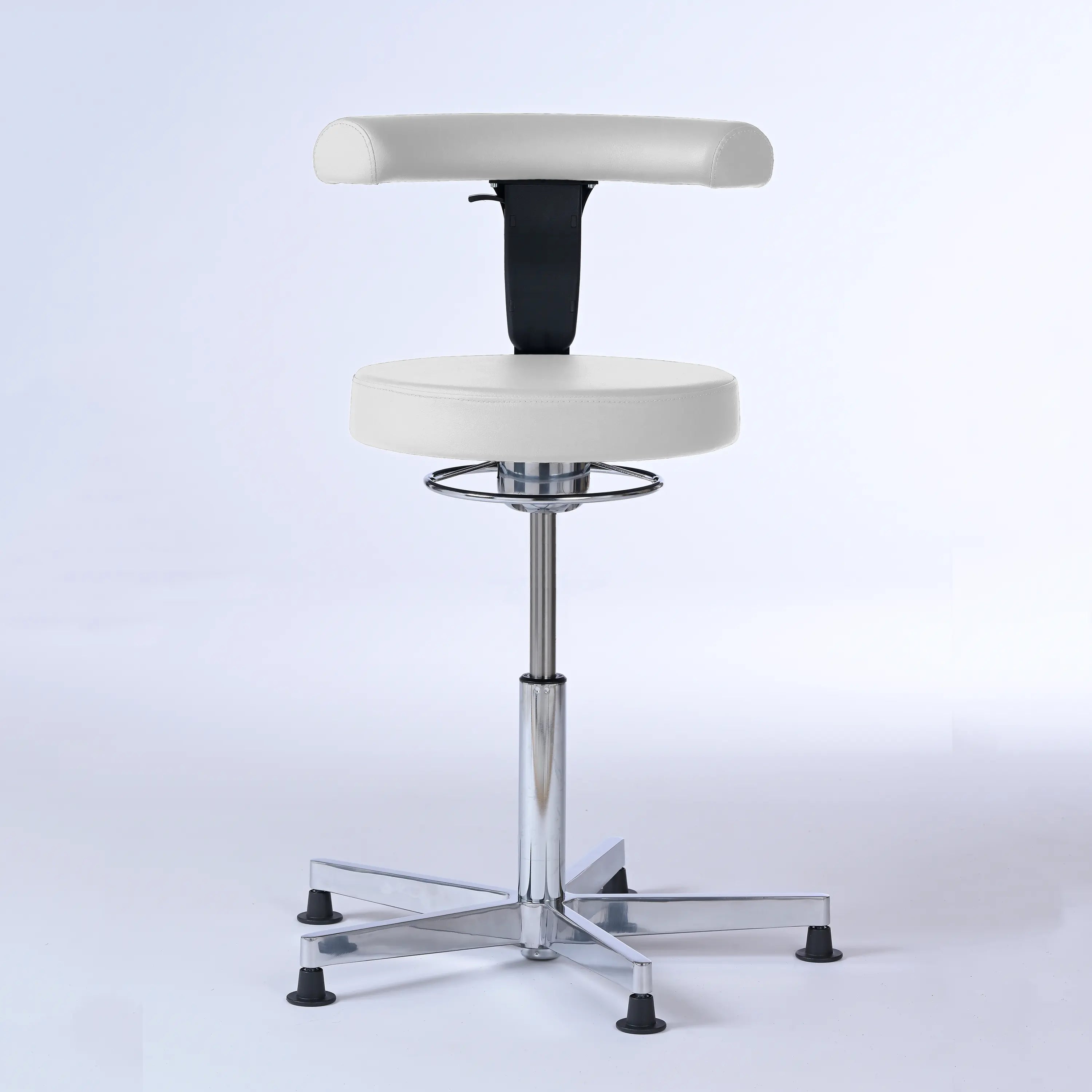 Stehhocker mit Rückenlehne Lantinus – Gestell chrom mit Gleitern -  - Activeform