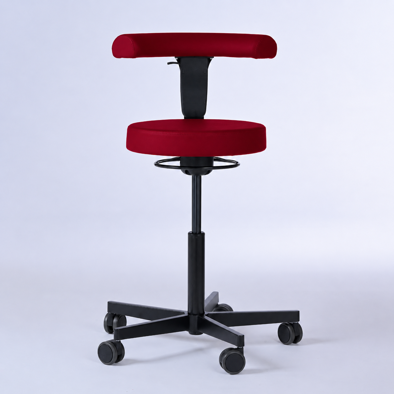Drehhocker mit Rückenlehne und Rollen | Lantinus -  - Activeform