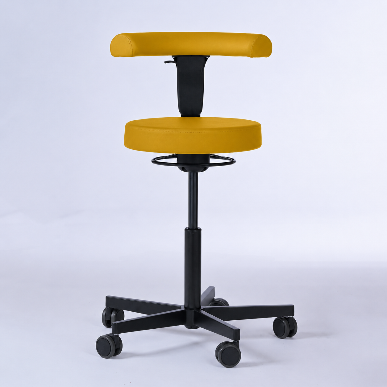 Drehhocker mit Rückenlehne und Rollen | Lantinus -  - Activeform