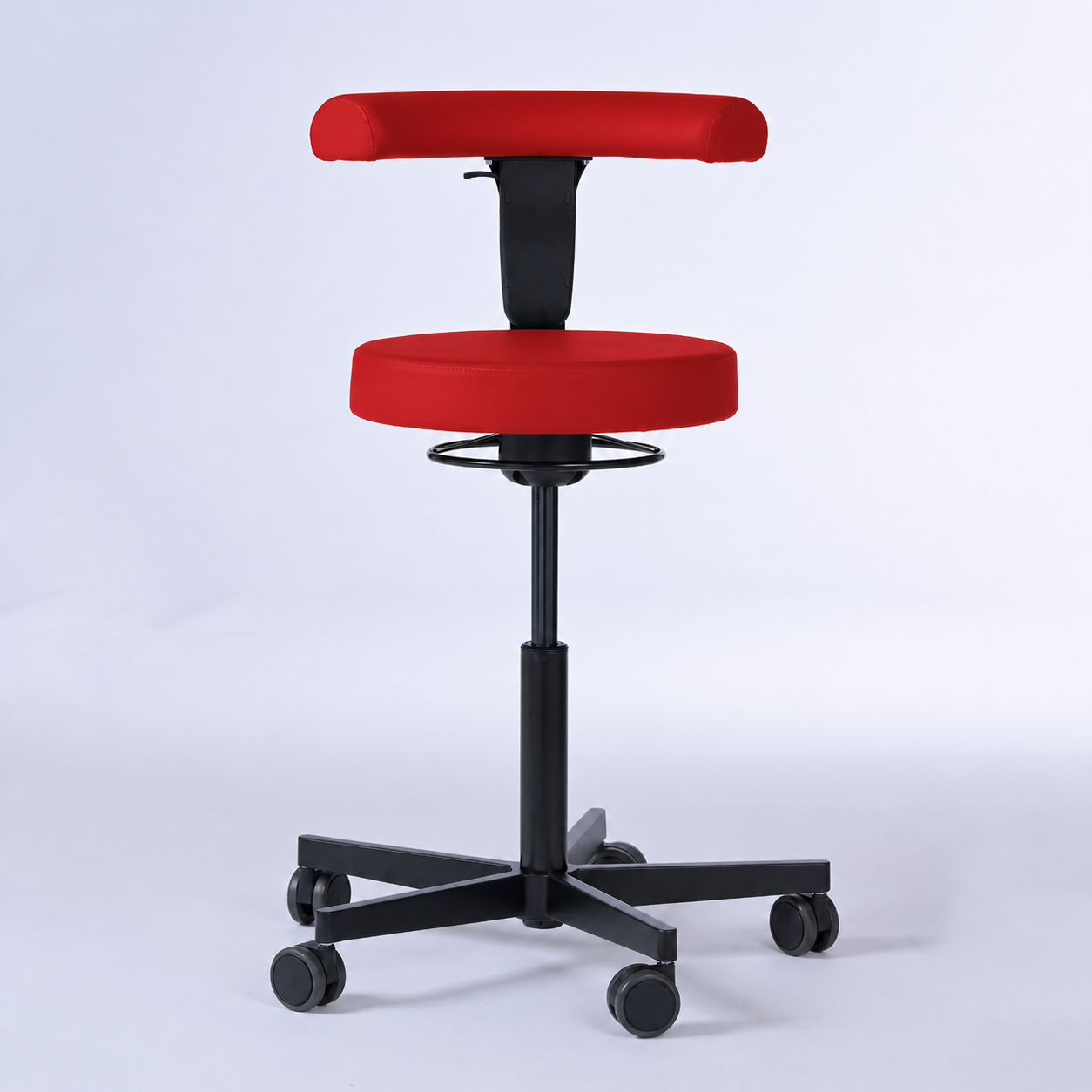 Drehhocker mit Rückenlehne und Rollen | Lantinus -  - Activeform