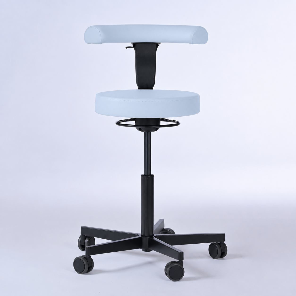 Drehhocker mit Rückenlehne und Rollen | Lantinus -  - Activeform