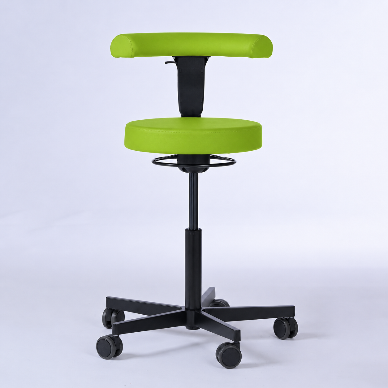 Drehhocker mit Rückenlehne und Rollen | Lantinus -  - Activeform
