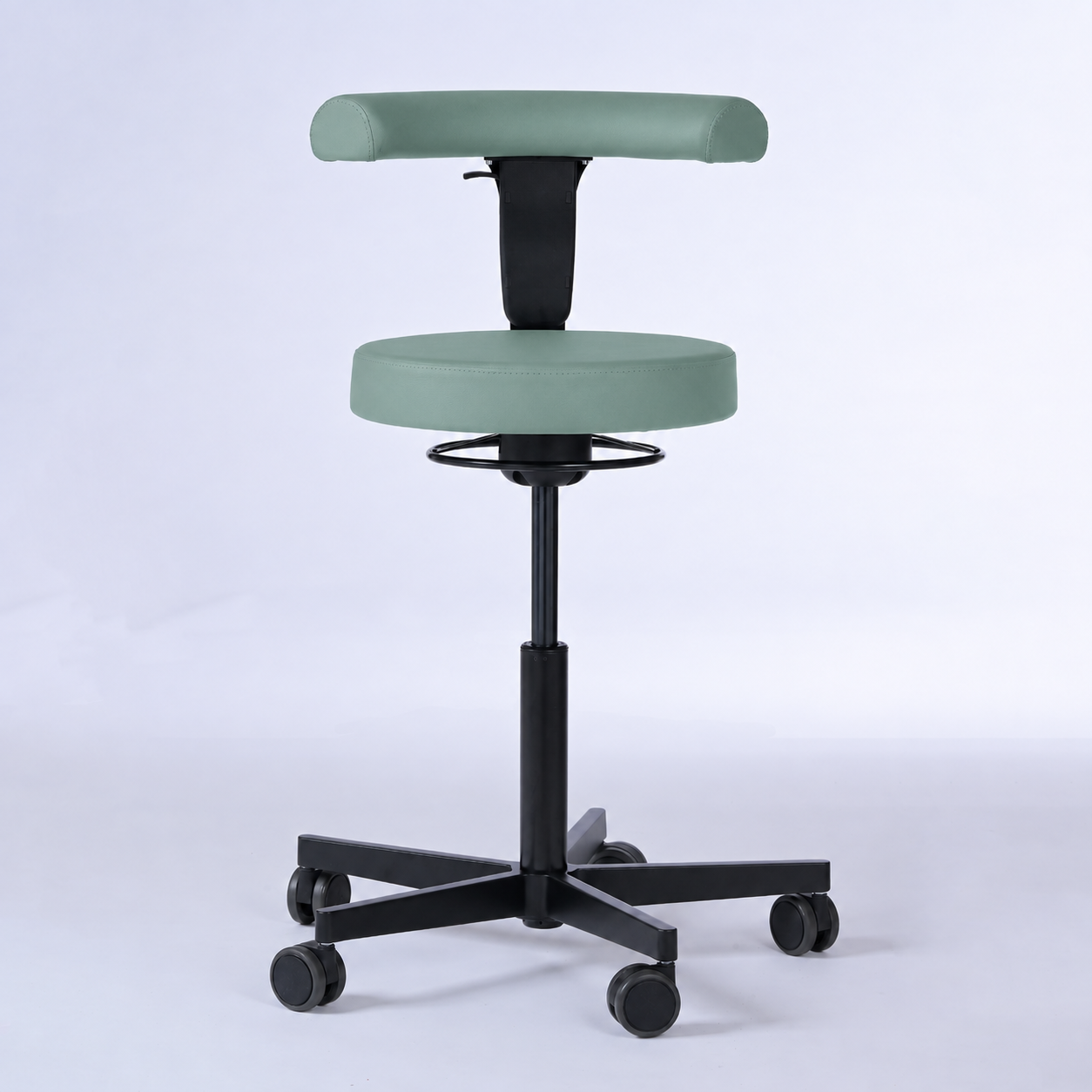 Drehhocker mit Rückenlehne und Rollen | Lantinus -  - Activeform