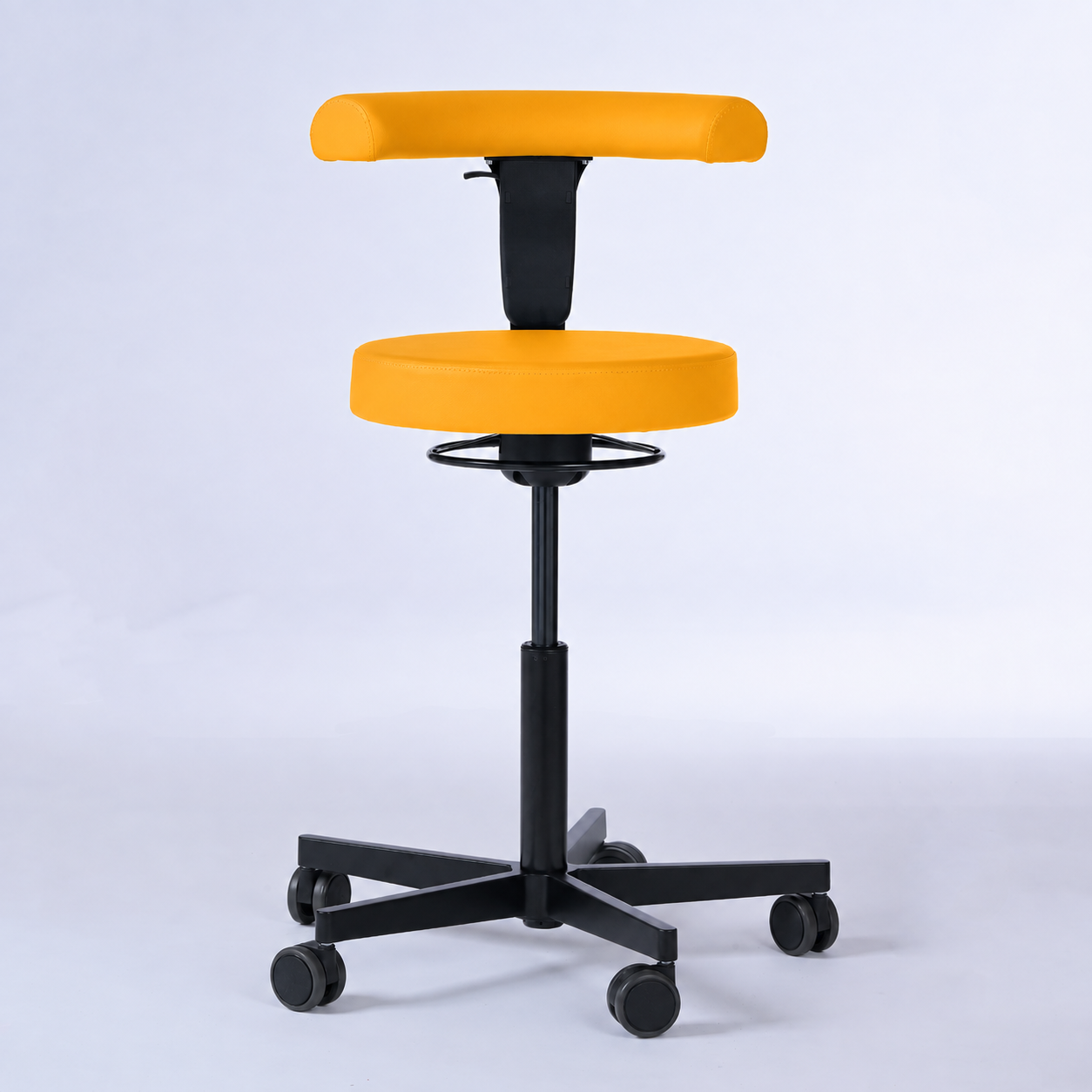 Drehhocker mit Rückenlehne und Rollen | Lantinus -  - Activeform