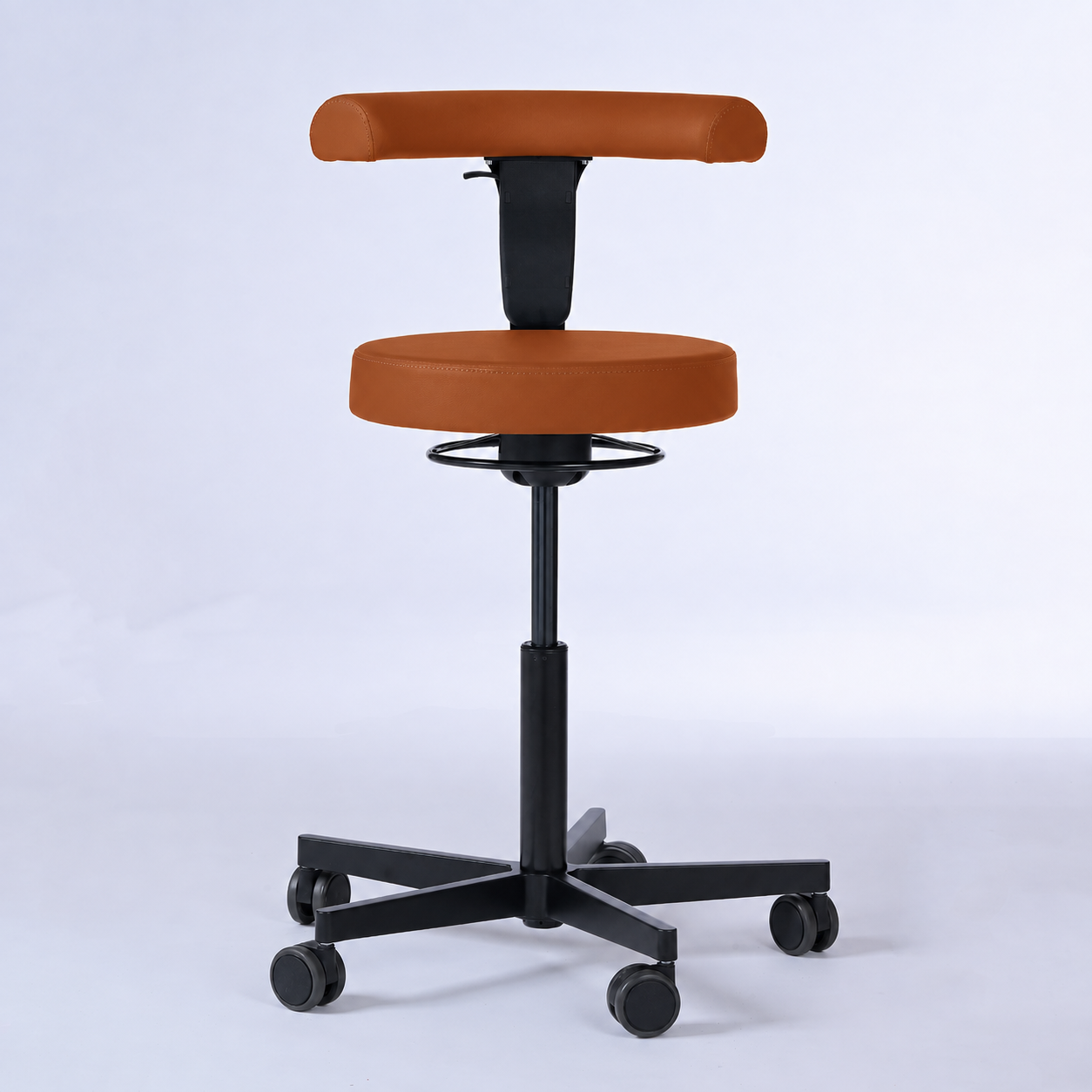 Drehhocker mit Rückenlehne und Rollen | Lantinus -  - Activeform