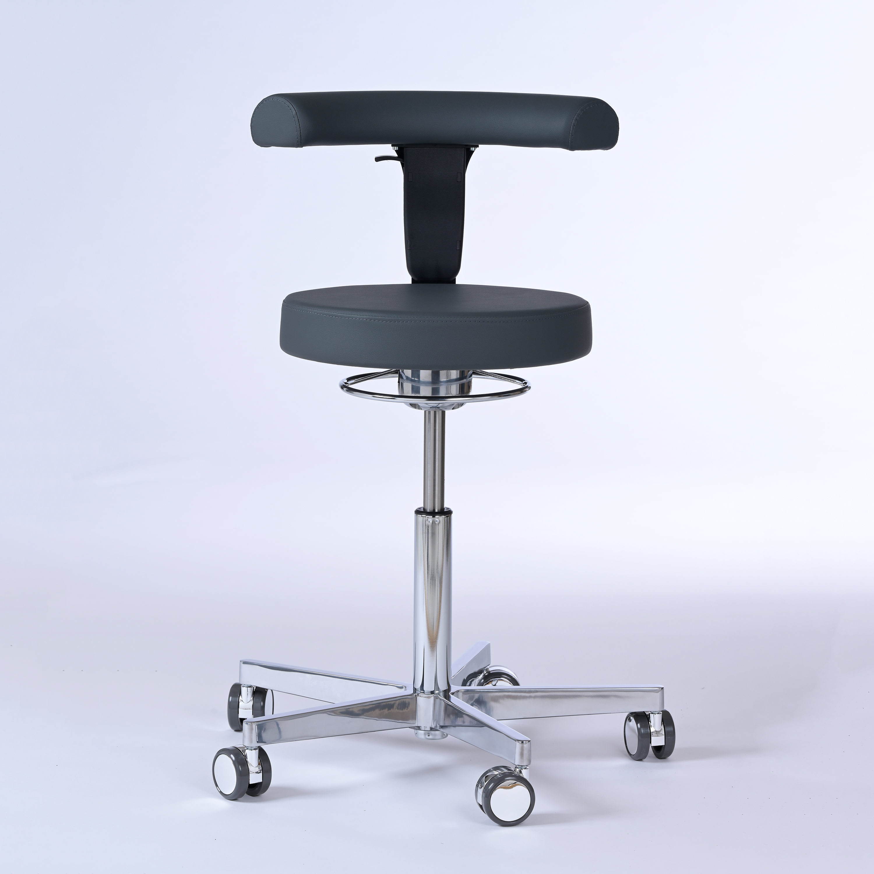 Drehhocker mit Rückenlehne und Rollen | Lantinus -  - Activeform