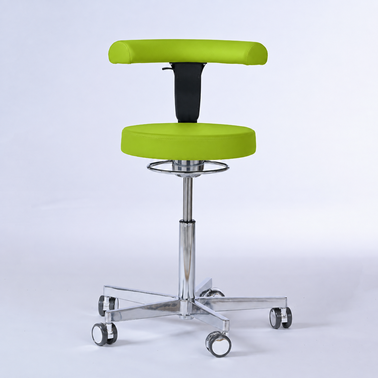 Drehhocker mit Rückenlehne und Rollen | Lantinus -  - Activeform