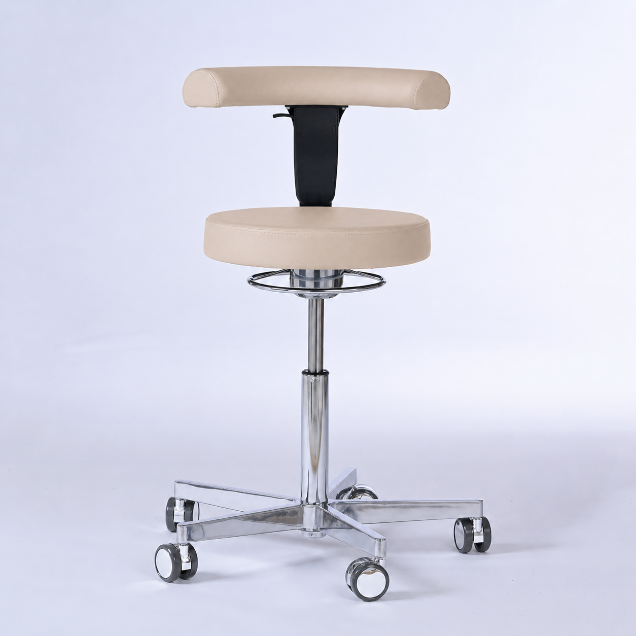 Drehhocker mit Rückenlehne und Rollen | Lantinus -  - Activeform