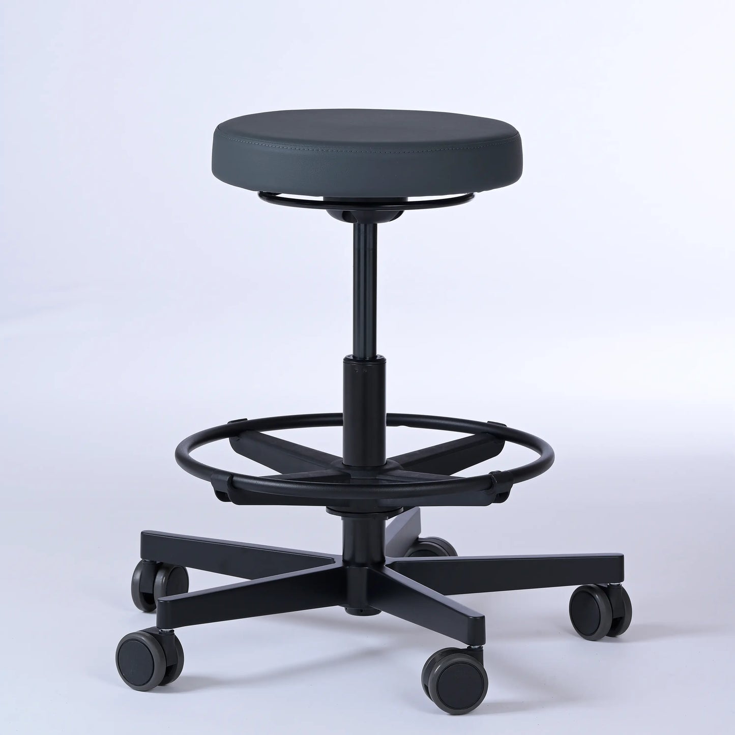 Drehhocker Lantinus – Gestell Aluminium mit Rollen -  - Activeform