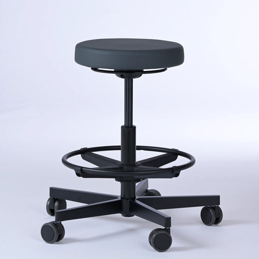 Drehhocker Lantinus – Gestell Aluminium mit Rollen -  - Activeform