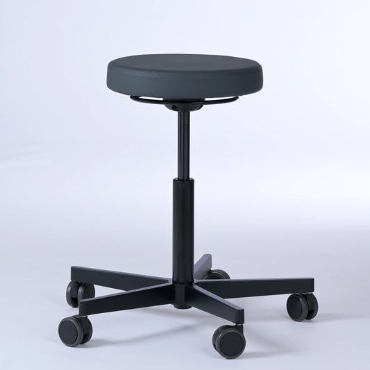 Drehhocker Lantinus – Gestell Aluminium mit Rollen -  - Activeform