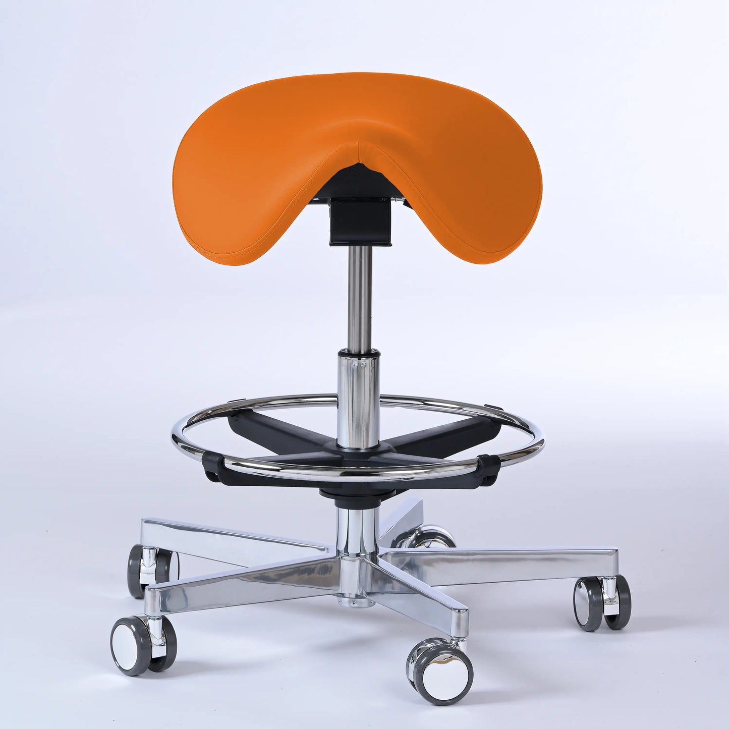 Sattelhocker Garwin – Gestell chrom mit Rollen -  - Activeform