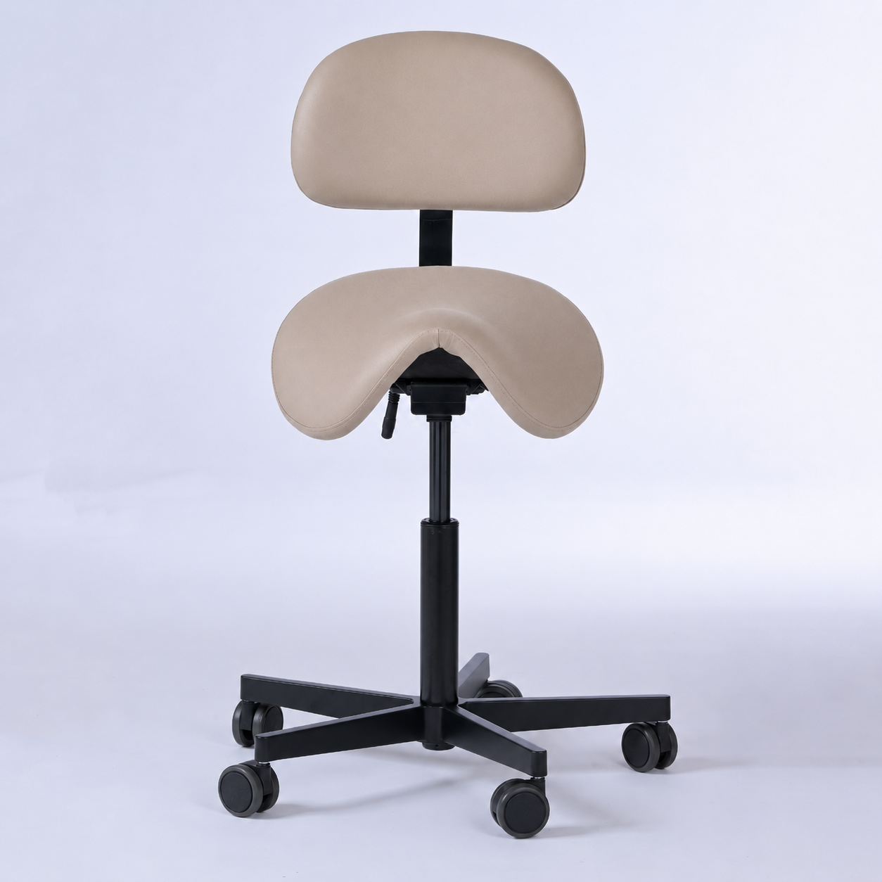 Sattelhocker Garwin mit Rückenlehne und Rollen -  - Activeform