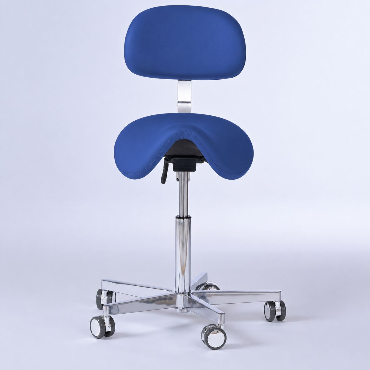 Sattelhocker Garwin mit Rückenlehne und Rollen -  - Activeform