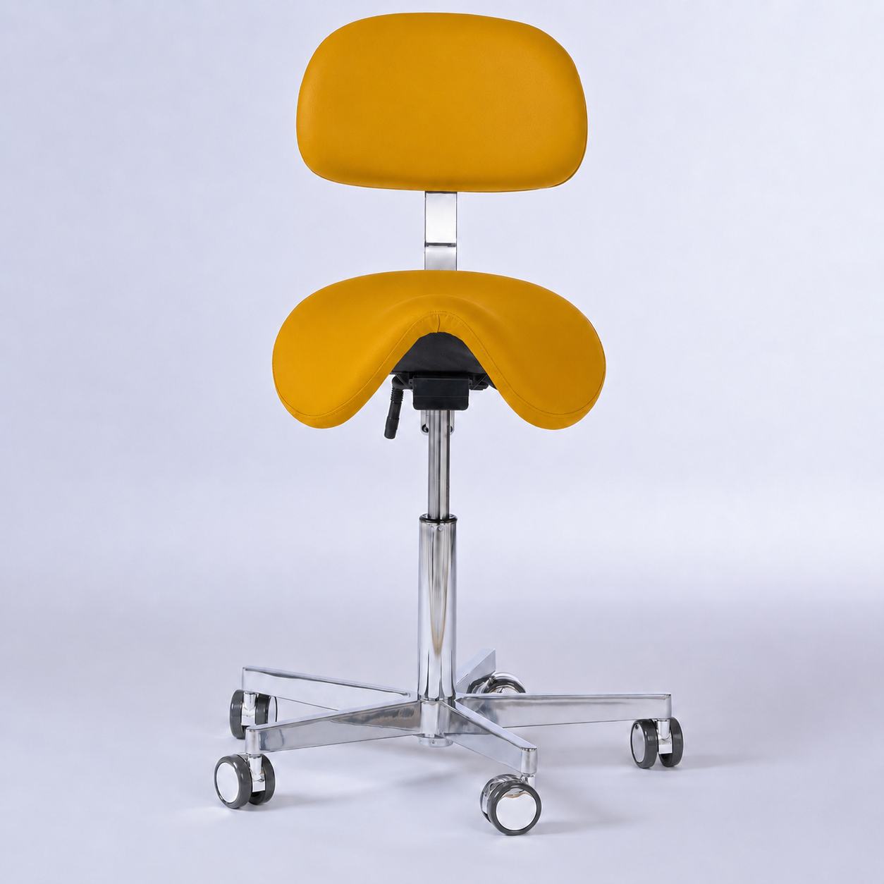 Sattelhocker Garwin mit Rückenlehne und Rollen -  - Activeform