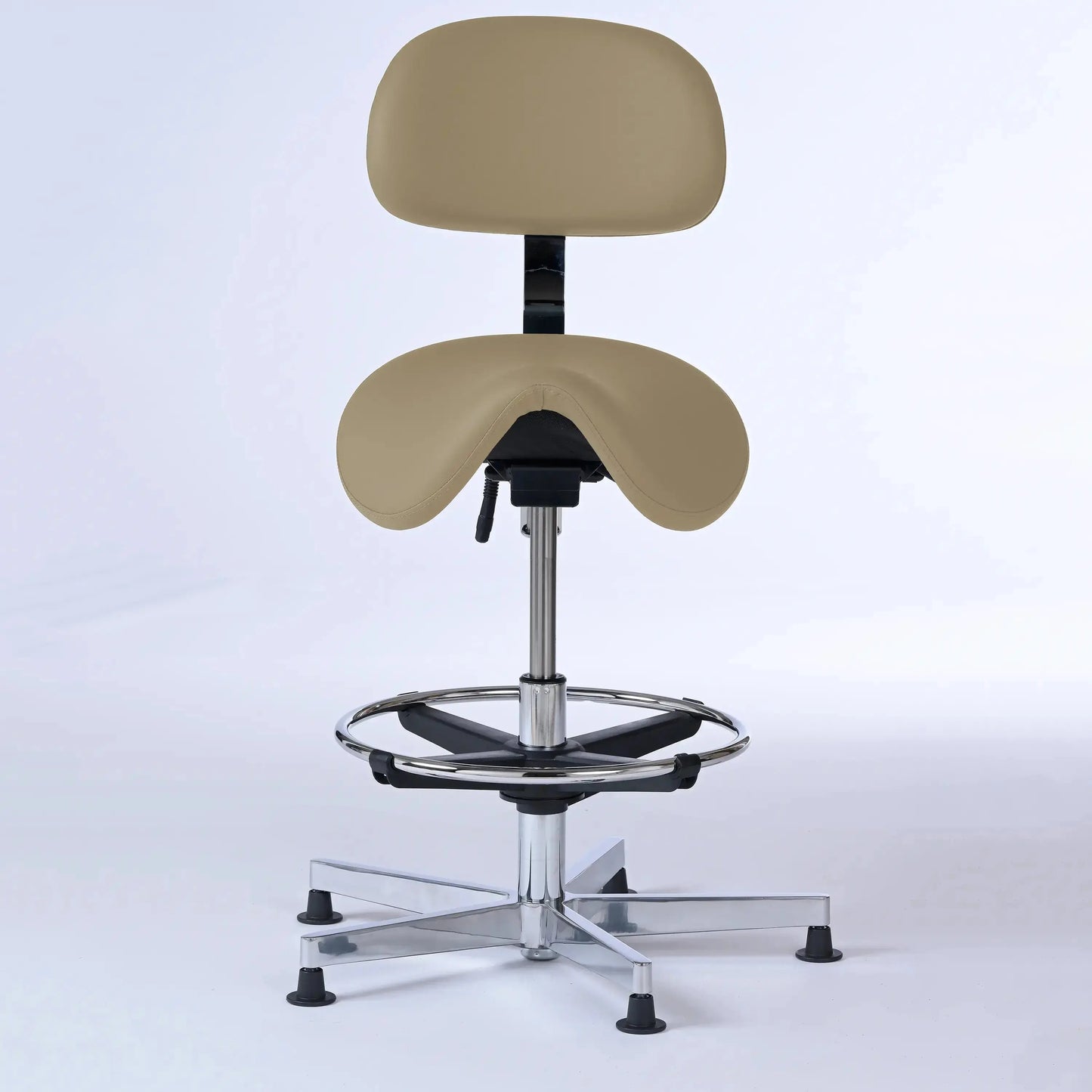 Stehhocker mit Rückenlehne Garwin – Gestell chrom mit Gleitern -  - Activeform