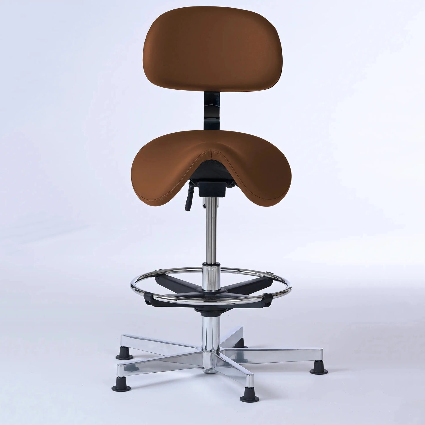 Stehhocker mit Rückenlehne Garwin – Gestell chrom mit Gleitern -  - Activeform