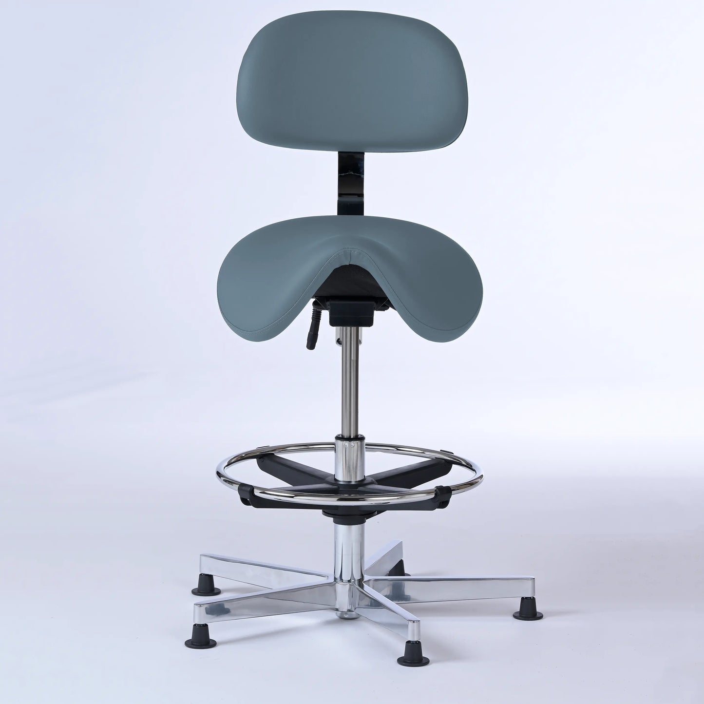 Stehhocker mit Rückenlehne Garwin – Gestell chrom mit Gleitern -  - Activeform
